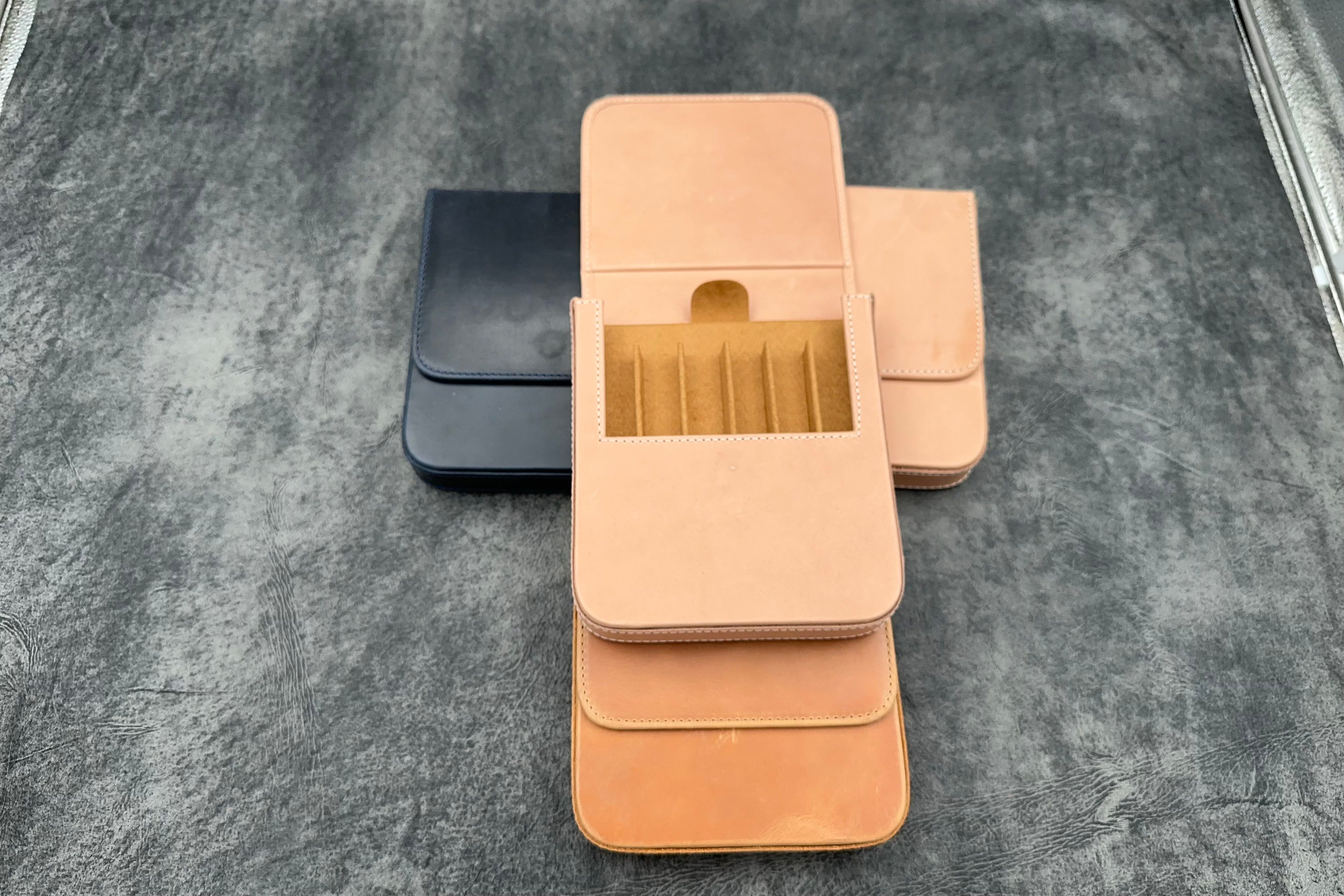 Premium Leather Magnum Opus 6-Slot Hard Pen Case with Removable Tray | Multiple Colors | 1012 Series | Perfect for Fountain Pens, Calligraphy & Office Organization