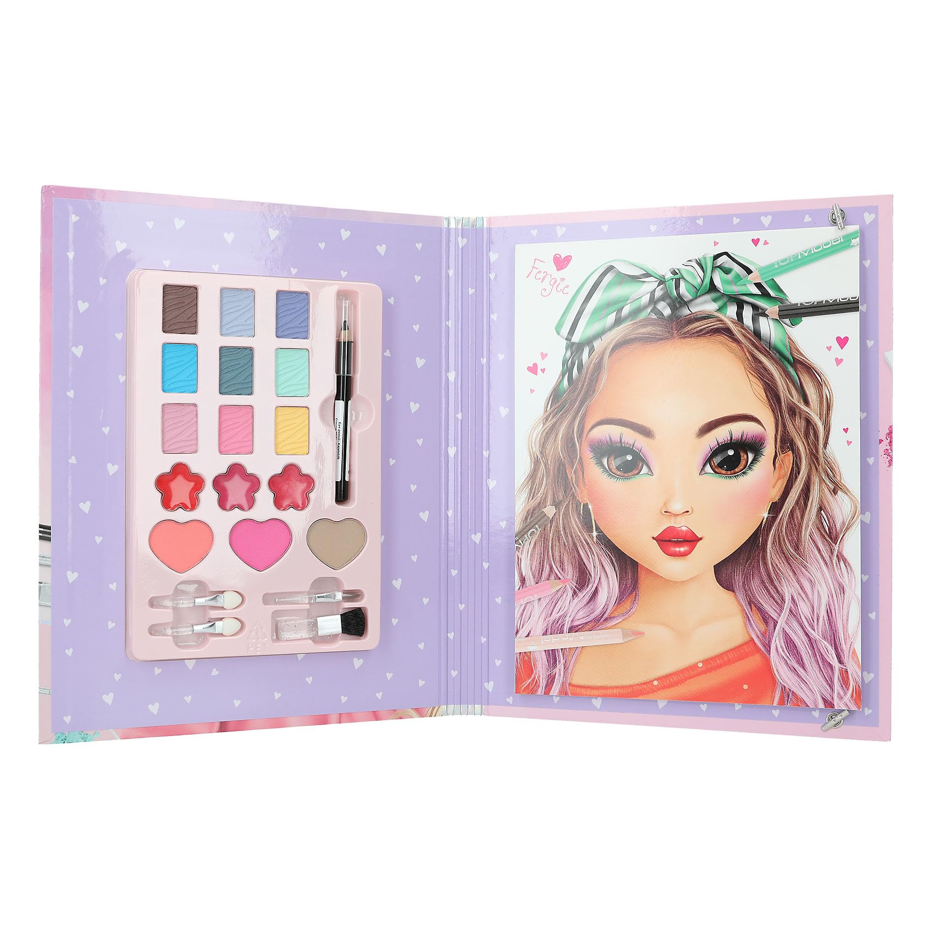 Depesche 12876 TOPModel Make Up Studio – Creative Makeup Kit for Stunning Looks with Coloring Block, Makeup Palette & 4 Brushes | Perfect for Teens, Beginners & DIY Beauty Enthusiasts