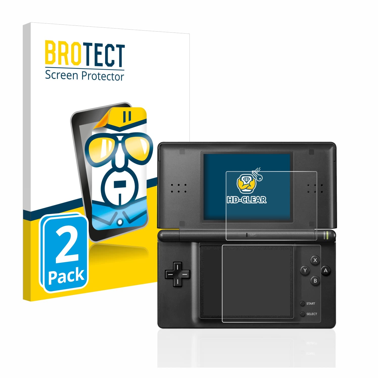 BROTECT 2-Pack Screen Protector for Nintendo DS Lite - Ultra Clear Anti-Scratch Film - Perfect for Gaming Protection & Touchscreen Durability