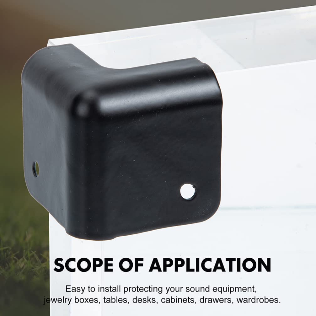 12-Pack Speaker Corner Protectors - Anti-Collision Edge Guards for Iron Cabinets & Furniture (Black) - Perfect for Home Theater, Studio Equipment & Office Speaker Protection