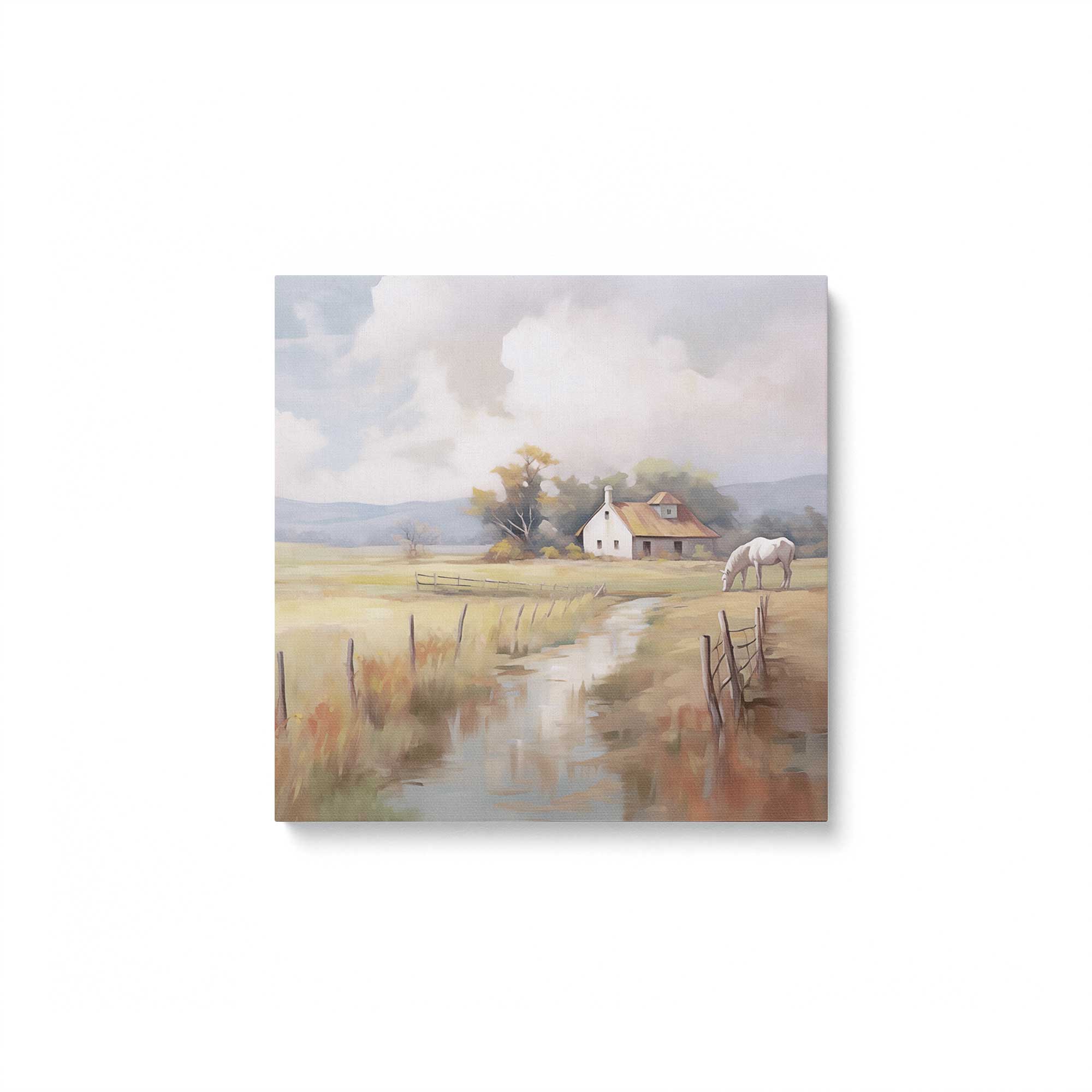 Countryside Farmhouse Bliss - Set of 2 Canvas Wall Art Prints for Living Room, Bedroom & Office Decor