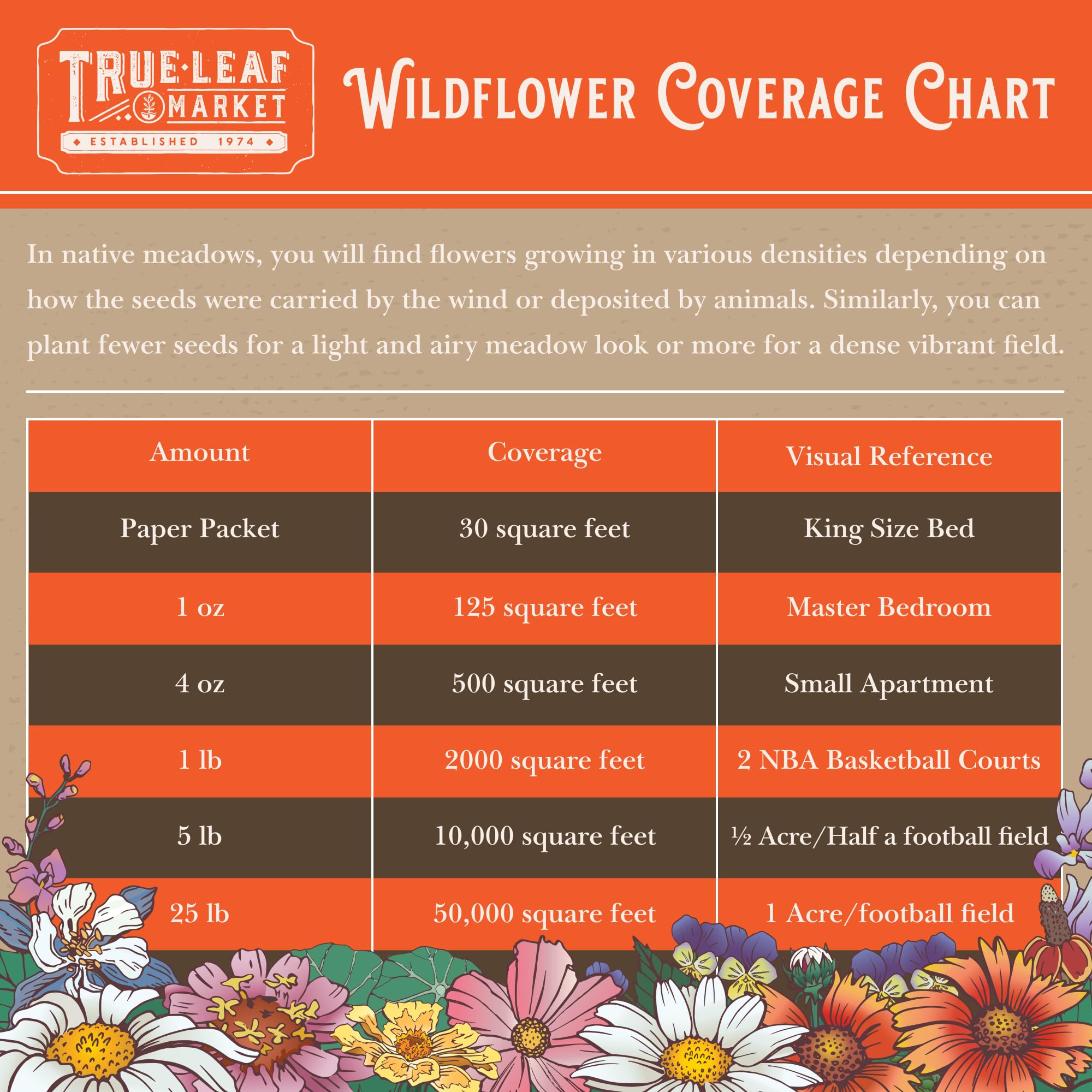 Wildflower Seeds Bulk - 5 Lbs Meadow Wildflower Seed Mix for Planting | Annual & Perennial Wildflowers & Grass Garden Blend by Mountain Valley Seed Co. | Perfect for Meadows, Landscaping & Pollinator Gardens