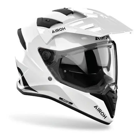 Airoh Bandit Motorcycle Helmet - Gloss White Full Face Helmet for Men & Women - DOT & ECE Certified - Ideal for Street Biking, Racing & Commuting