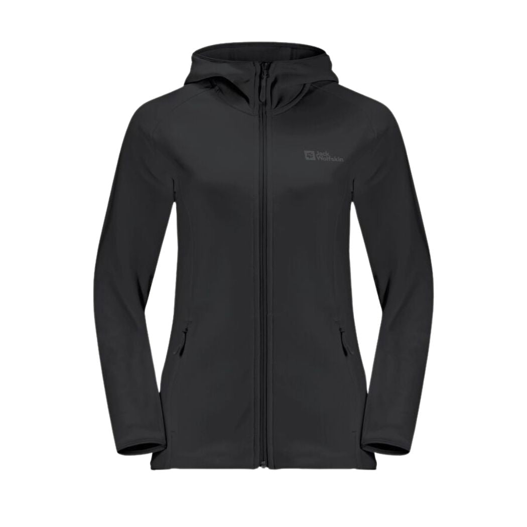 Jack Wolfskin Baiselberg Hooded Full Zip Women's Fleece Jacket - Warm Winter Outdoor Coat for Hiking, Camping & Casual Wear