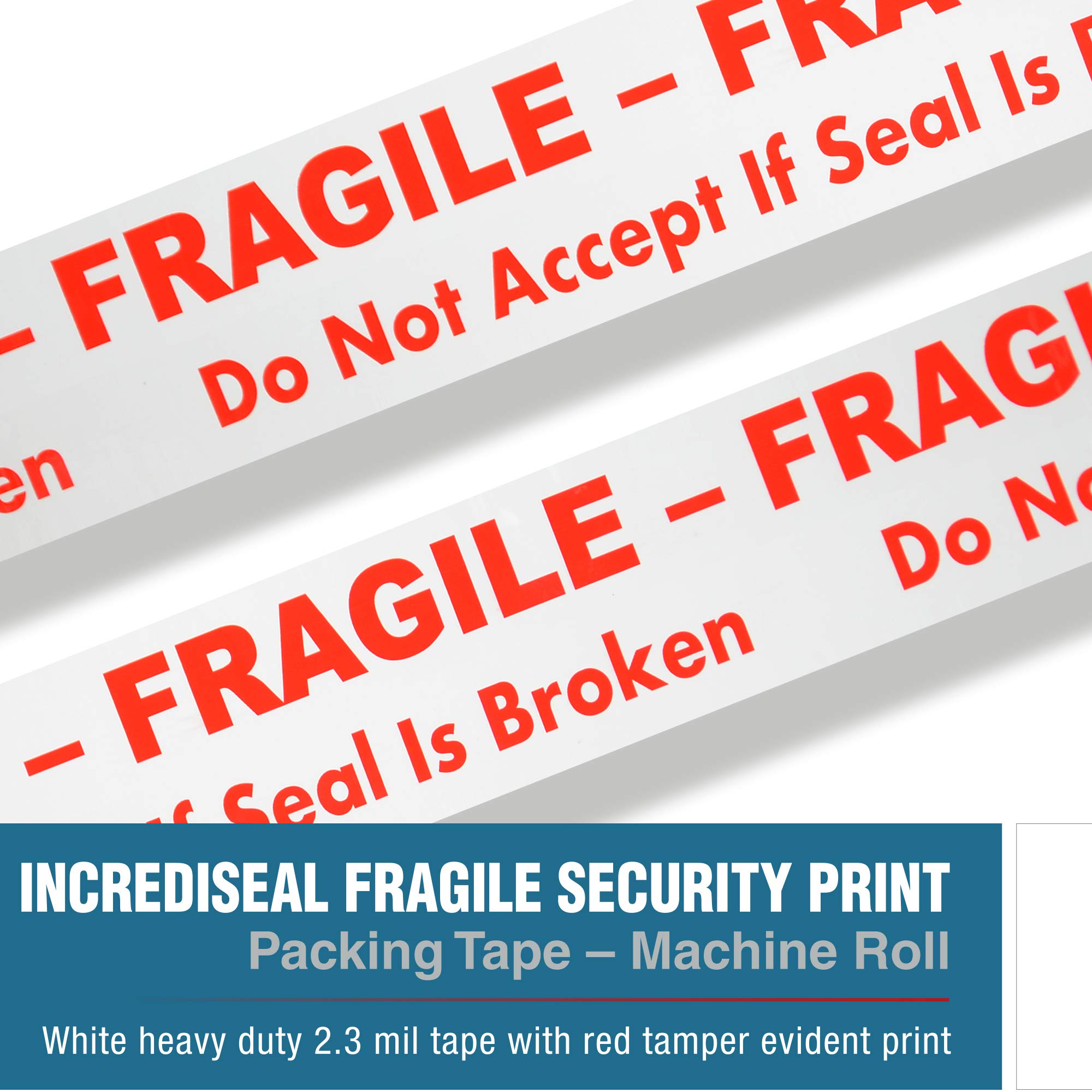**IncrediSeal Heavy Duty Tamper Evident Packaging Tape - 3 Inch x 1000 Yards, 2.30 mil (4 Rolls) - Secure Fragile Shipments, Box Sealing for E-Commerce & Logistics**    *Optimized for Google SEO with clear product specs, use case (e-commerce/logistics), and keyword focus.*