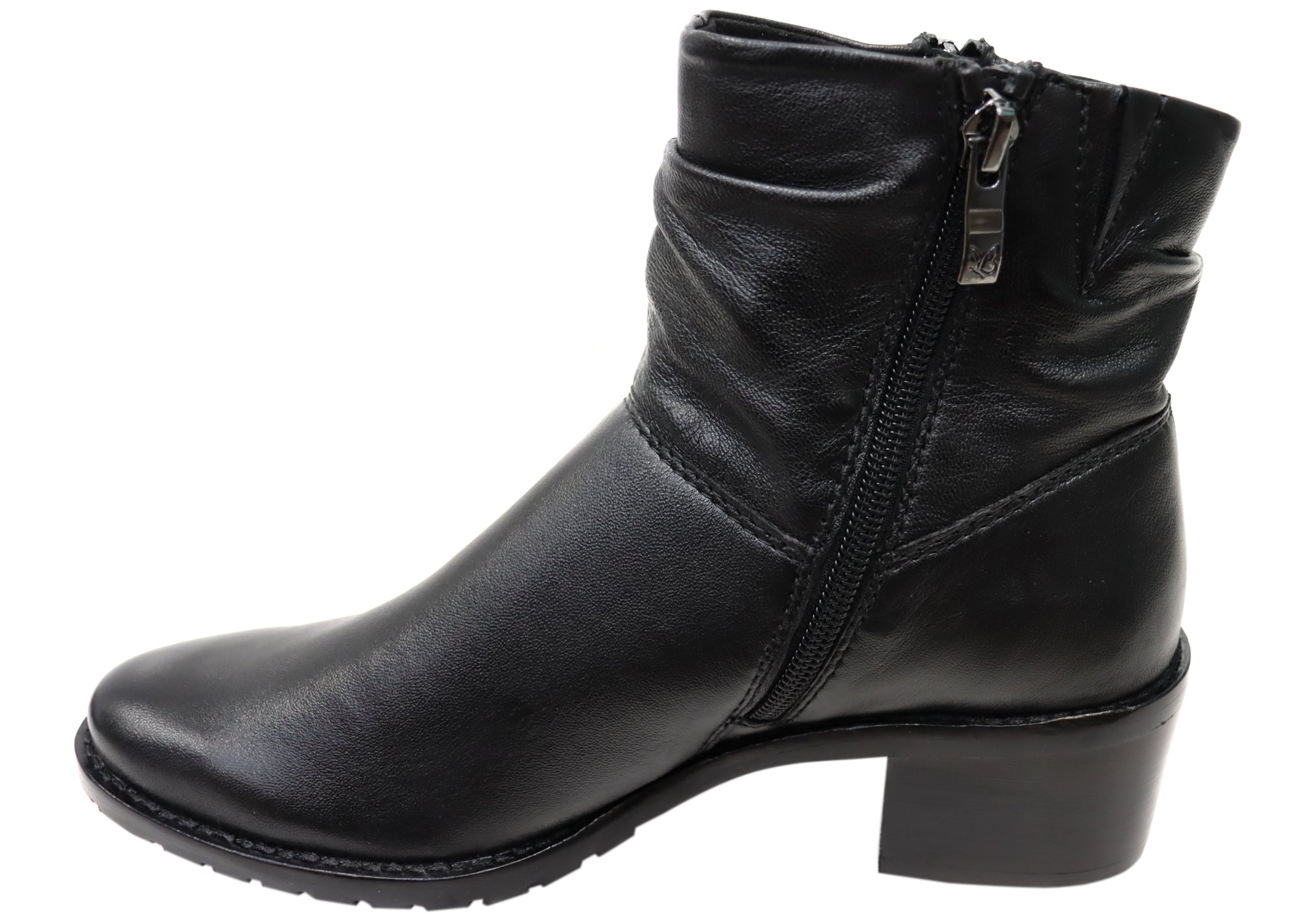 Caprice Nelba Women's Wide Fit Comfortable Leather Ankle Boots - Stylish & Supportive Footwear for Work, Travel & Everyday Wear