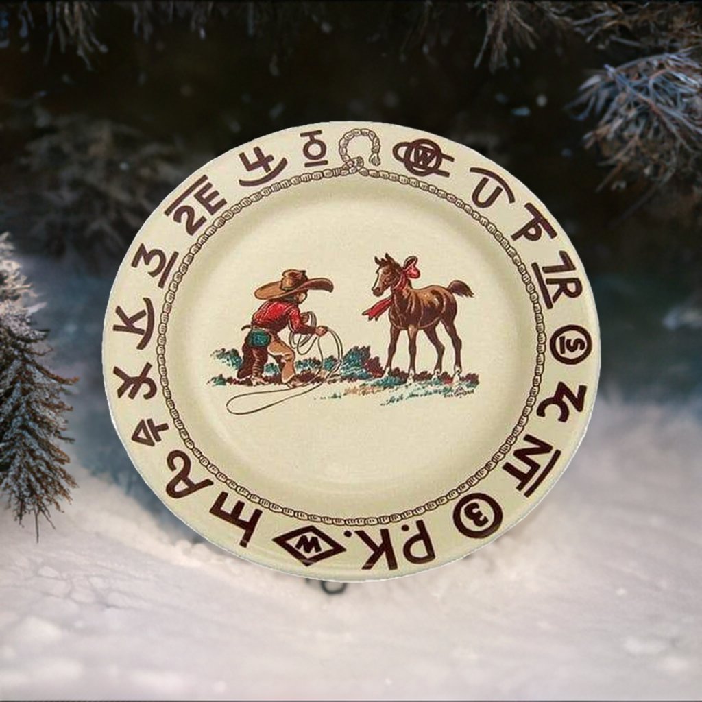 Branded Cowboy Christmas Western Lunch Plate - Rustic Holiday Dinnerware for Christmas Parties, Cowboy Themed Events & Western Decor - Perfect for Festive Gatherings & Home Decor