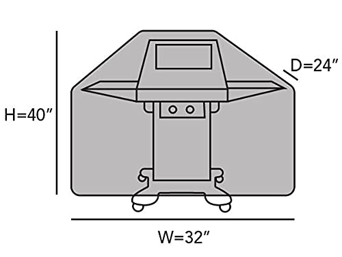 Heavy Duty Weather Resistant BBQ Grill Cover - 32 Inch Classic 12-Gauge Vinyl Outdoor Kitchen Cover for Large Grills | Perfect for Patio, Backyard & Camping Protection