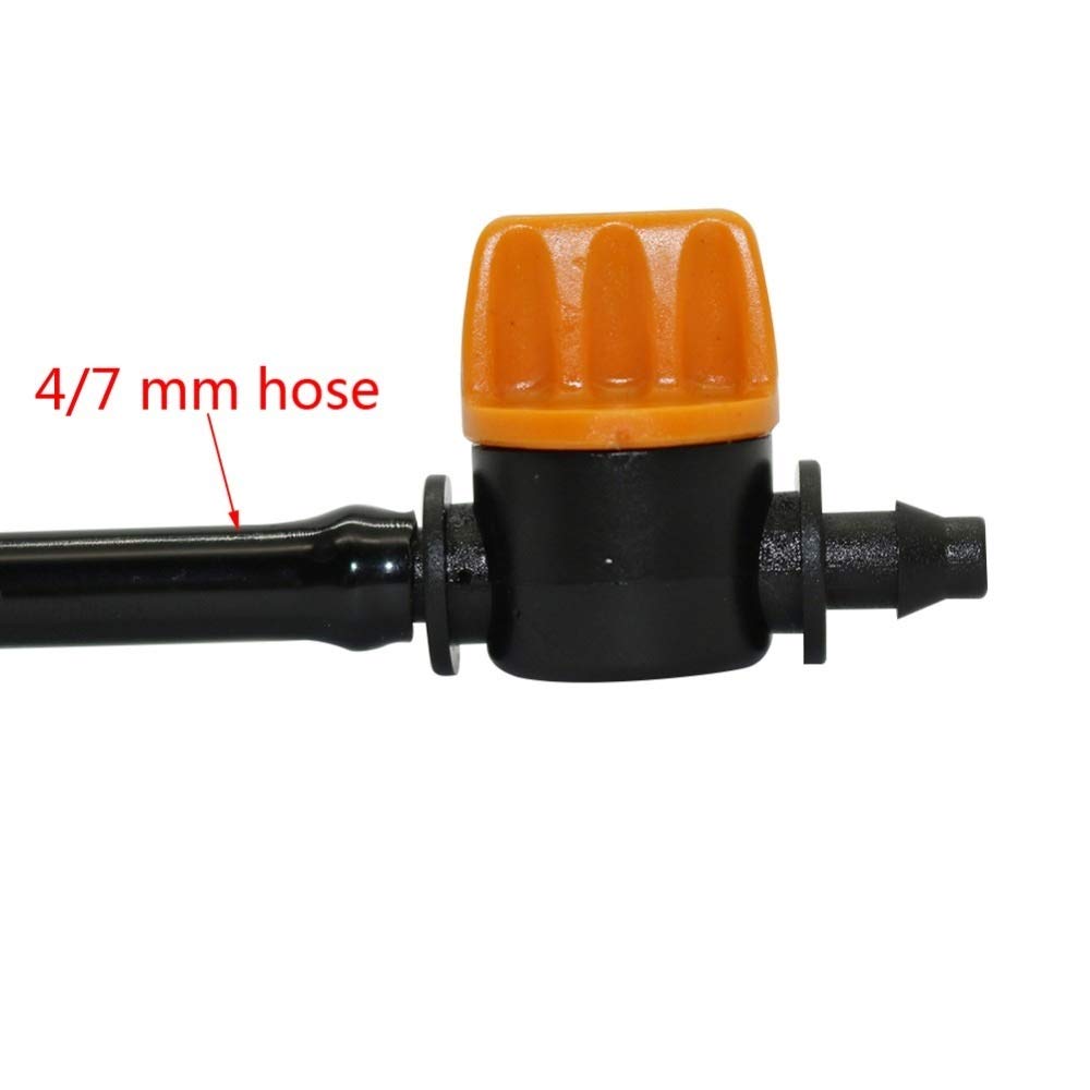 5-Piece 4/7mm Miniature Hose Connectors - Barbed Slotted Water Valve Couplings for Homebrew, Garden Irrigation & DIY Watering Systems (Perfect for Drip Irrigation, Hydroponics & Small Hose Connections)