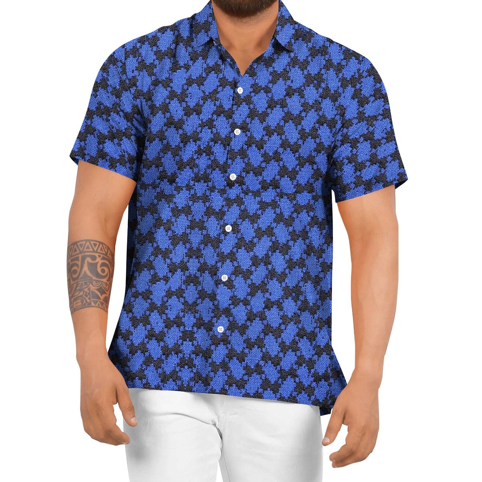 Men's Casual Short Sleeve Hawaiian Shirt - Tropical Beach Button Down Shirt for Summer | Regular Fit Dress Shirt for Vacation, Party & Outdoor Activities
