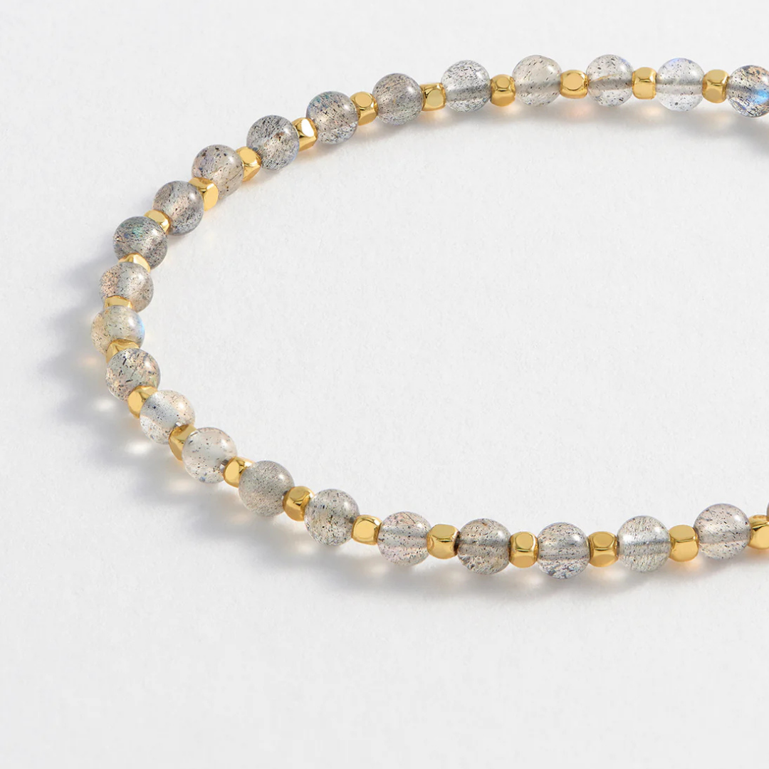 Estella Bartlett Courage Gemstone Labradorite Amelia Bracelet - Healing Crystal Jewelry for Women, Positive Energy & Protection - Perfect for Meditation, Yoga, and Spiritual Gifts