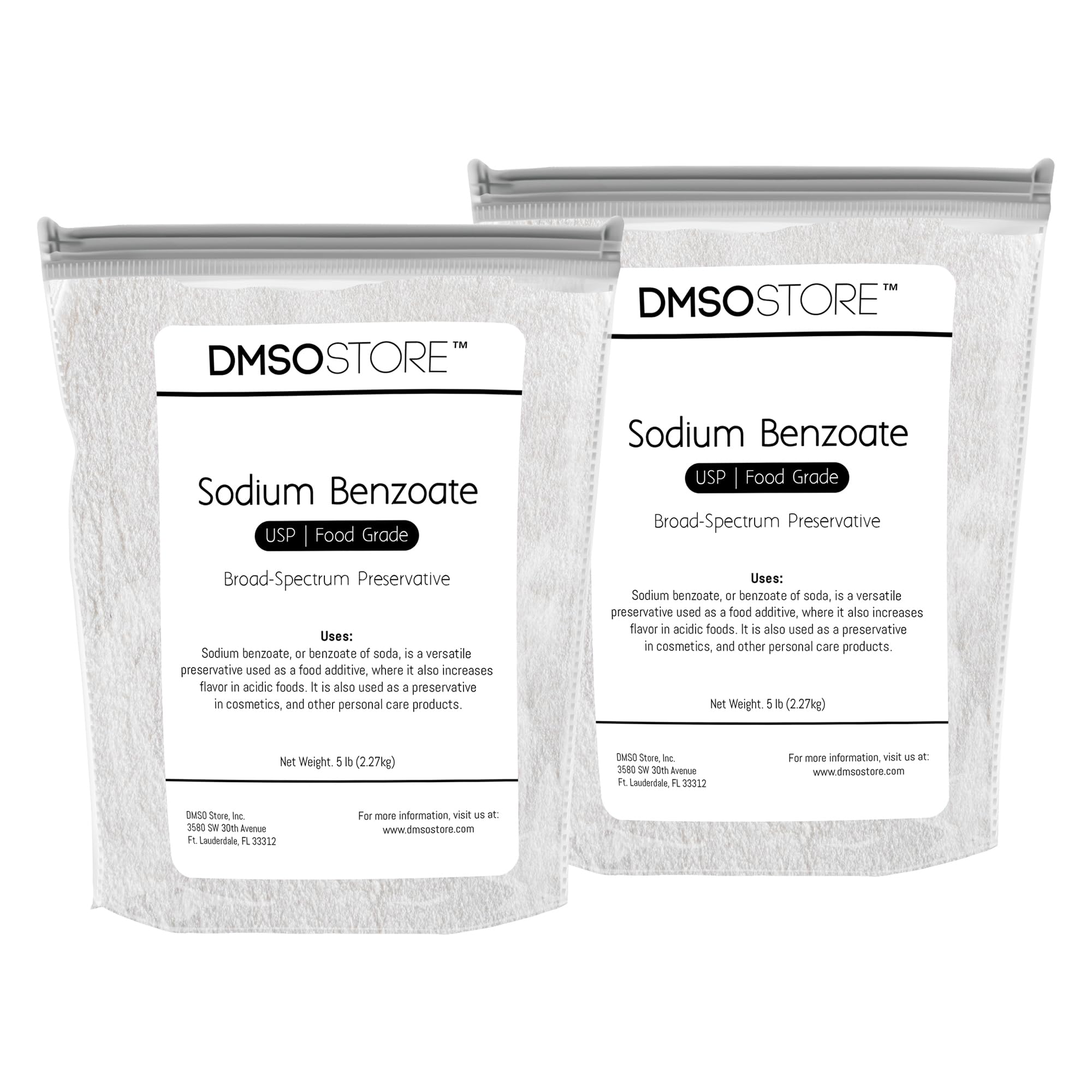 Food Grade Sodium Benzoate Powder - Preservative for Food & Cosmetics | Extends Shelf Life | DIY & Professional Use