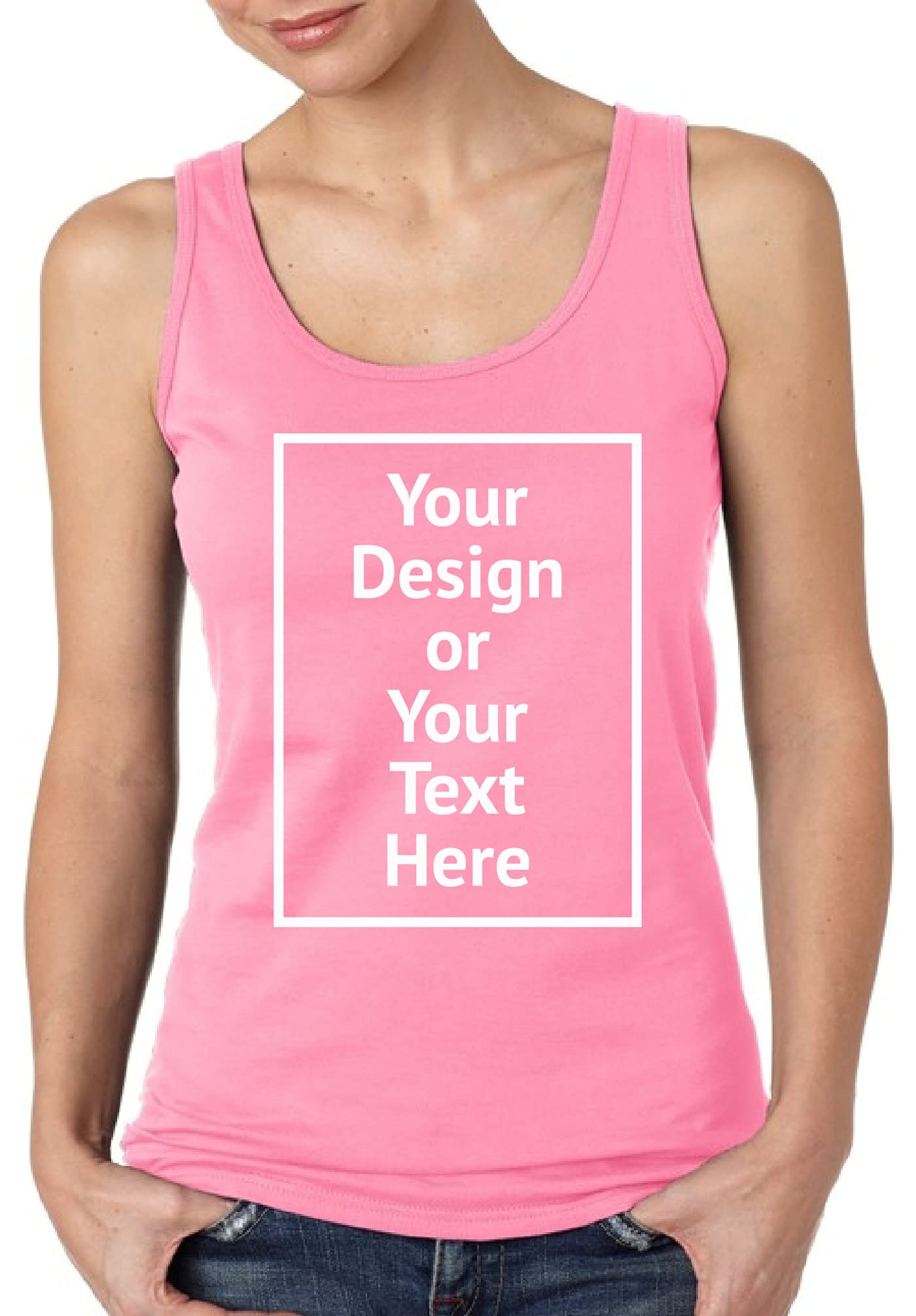 Custom Photo & Text Personalized Tank Tops for Women - DIY Unique Graphic T-Shirts for Birthday Gifts, Girls' Day Out & Summer Fashion