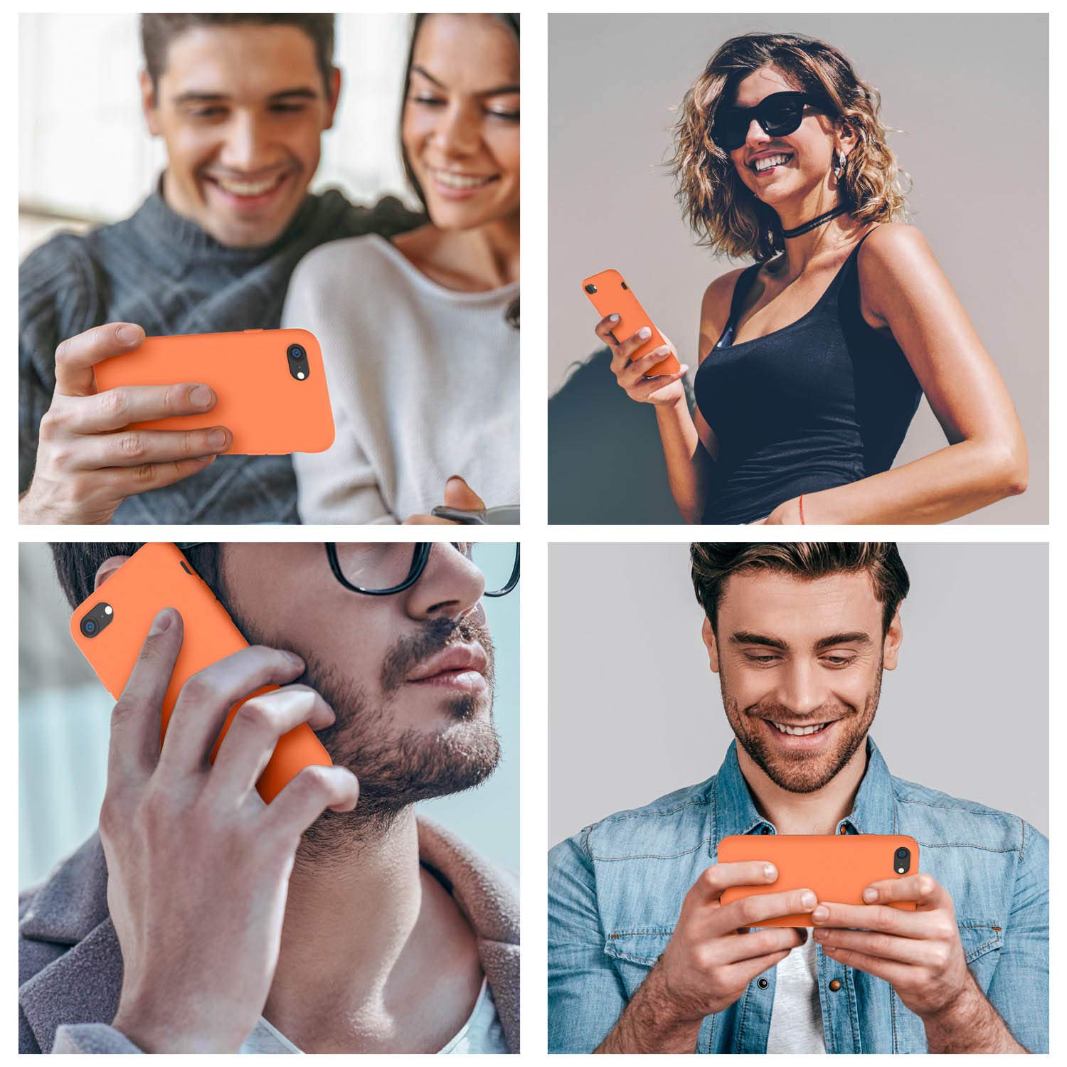 Premium Silicone iPhone SE (2020/2022) & iPhone 7/8 Case - Ultra Slim Shockproof Design with Soft Microfiber Lining | 4.7 Inch Protective Phone Cover in Kumquat Color | Perfect for Everyday Use, Travel & Outdoor Activities