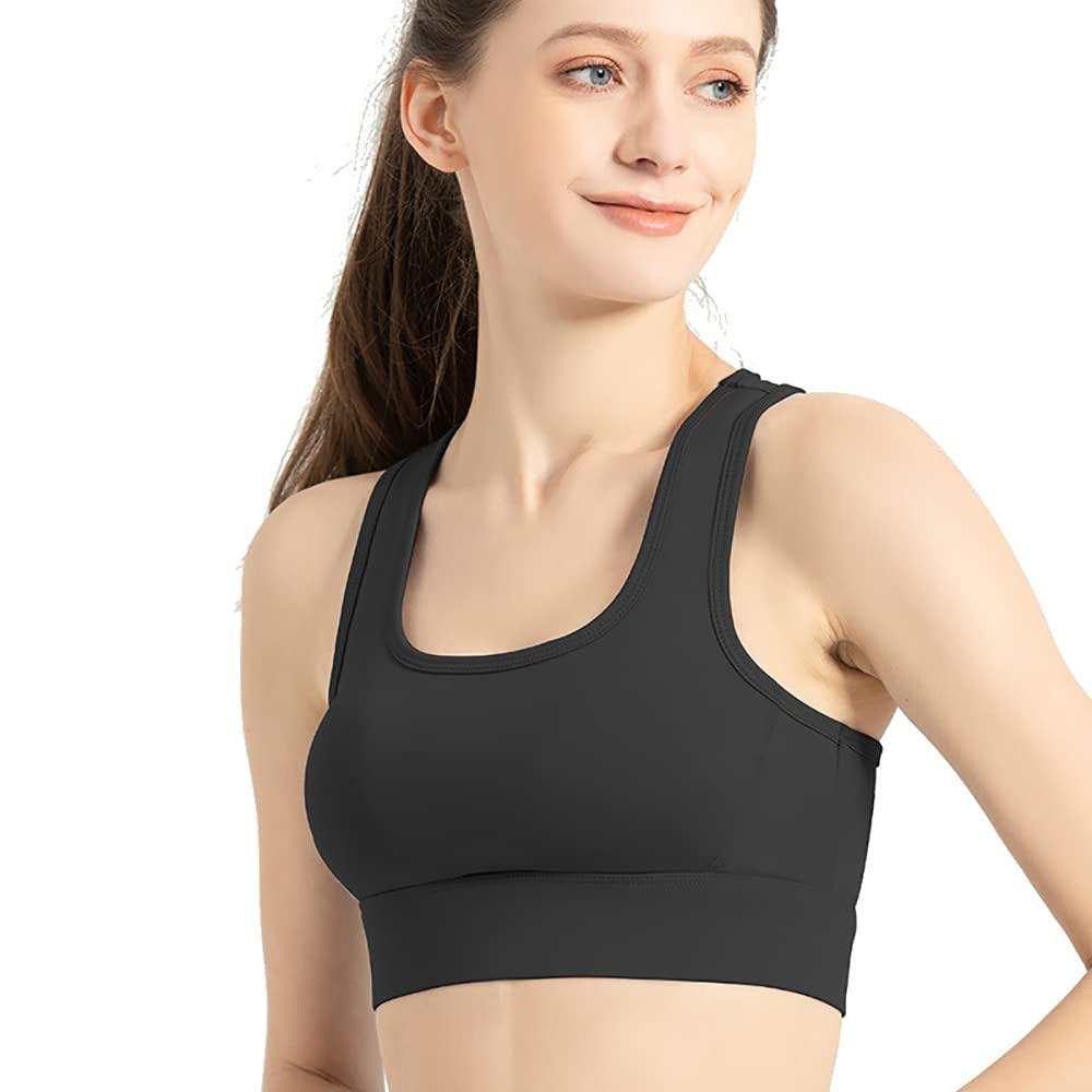 OHYOGA Women's Seamless Sports Bra - High Support Workout Crop Top for Running, Yoga & Gym - WJ021