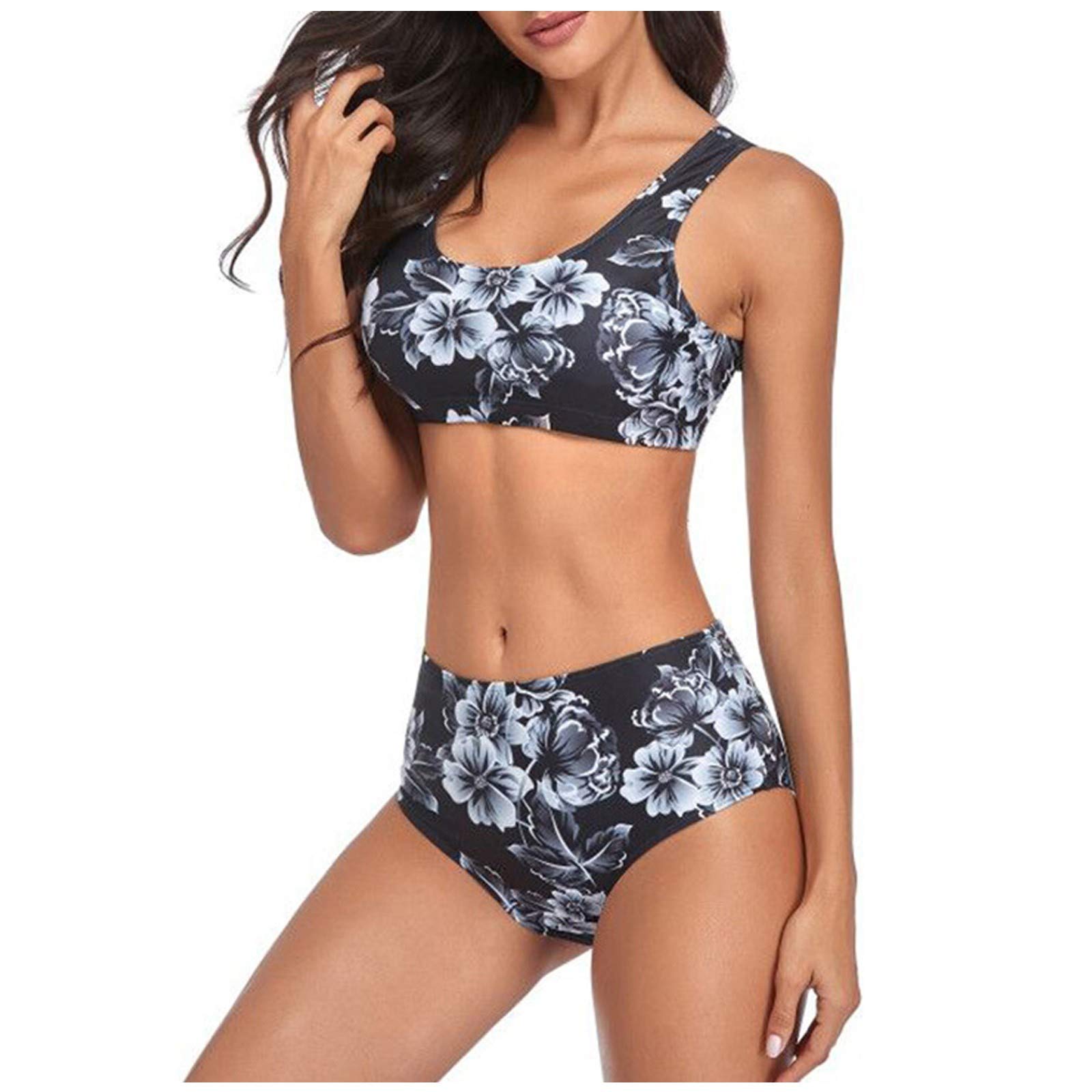 Women's Sexy Tie-Dye High Waist Bikini Set - Breathable Swimwear with Breast Support & Side Split Design for Beach, Pool Party & Summer Vacation