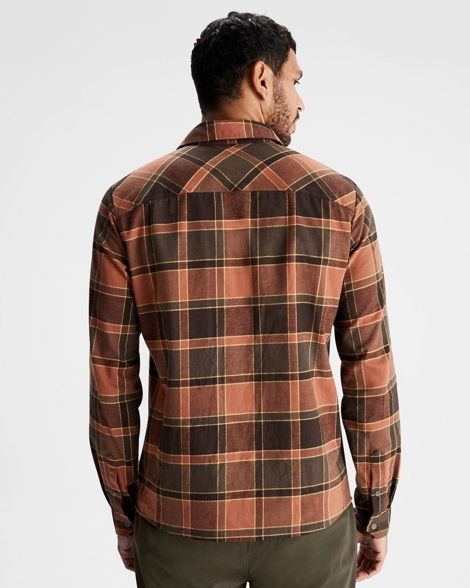 Premium Men's Fyfe Flannel Shirt - Soft Redwood Plaid Pattern - Comfortable & Durable for Outdoor Adventures, Camping & Casual Wear