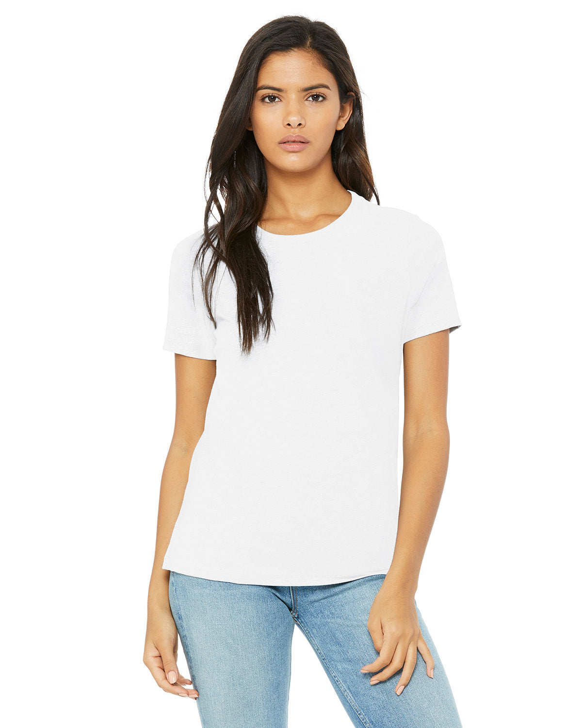 Bella + Canvas B6400 Women's Relaxed Fit Jersey Short Sleeve V-Neck T-Shirt - Soft Comfortable Casual Tee for Everyday Wear, Lounge, Gym & Outfits