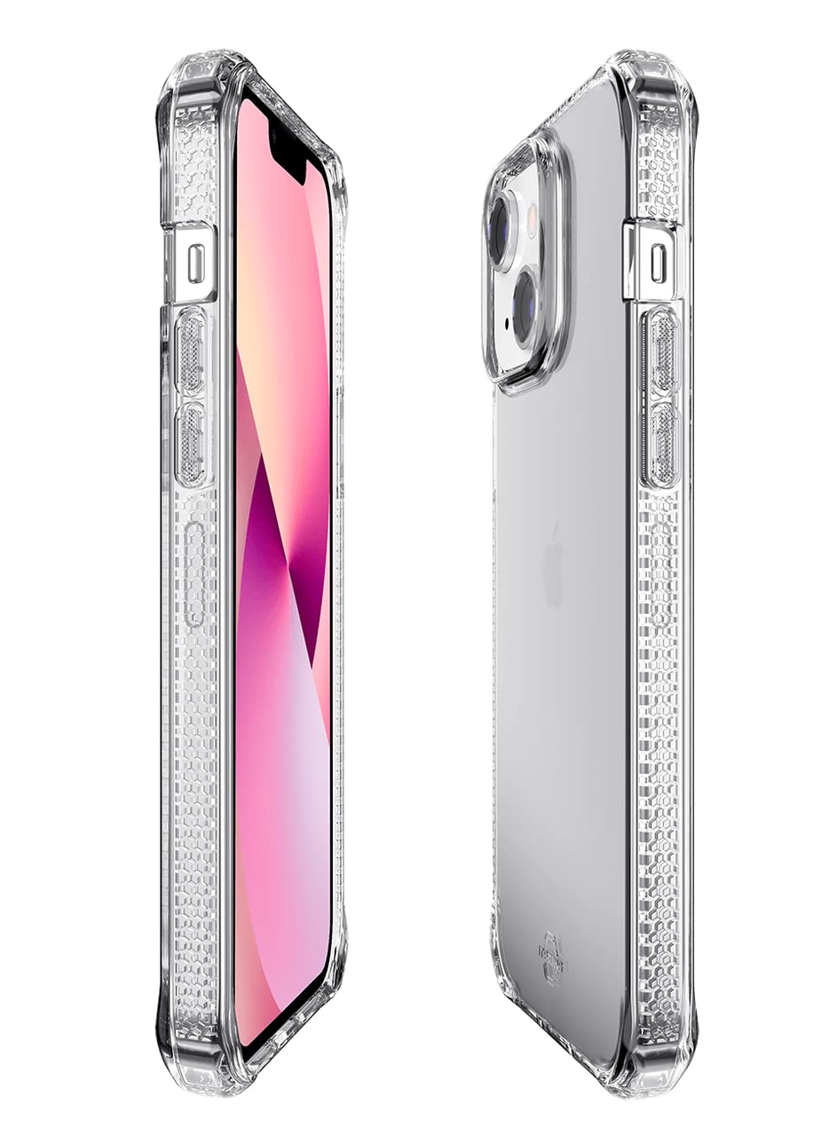 ITSKINS Spectrum Clear Protective Phone Case for iPhone 13 Mini - Slim Hybrid Shockproof Cover with Anti-Yellowing Technology | Military-Grade Protection | Perfect for Outdoor Activities, Travel & Daily Use