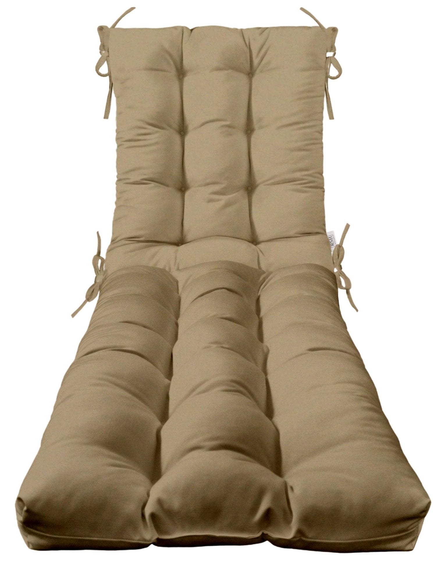 Sunbrella Canvas Tufted Chaise Lounge Chair Cushion - Waterproof & Fade-Resistant Outdoor Furniture Cushion for Patio, Poolside & Garden Relaxation