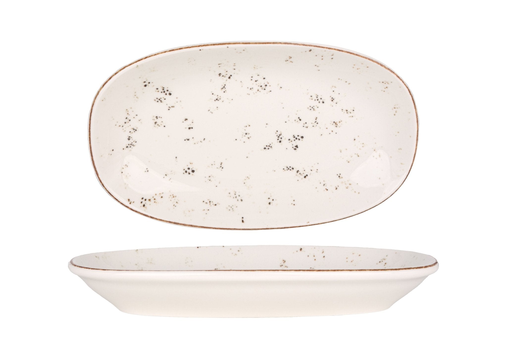 Premium Grain Service Plate 24x14 cm - Elegant Dinnerware for Restaurants, Catering & Home Dining | Durable & Stylish Serving Platter for Cheese, Appetizers & Desserts