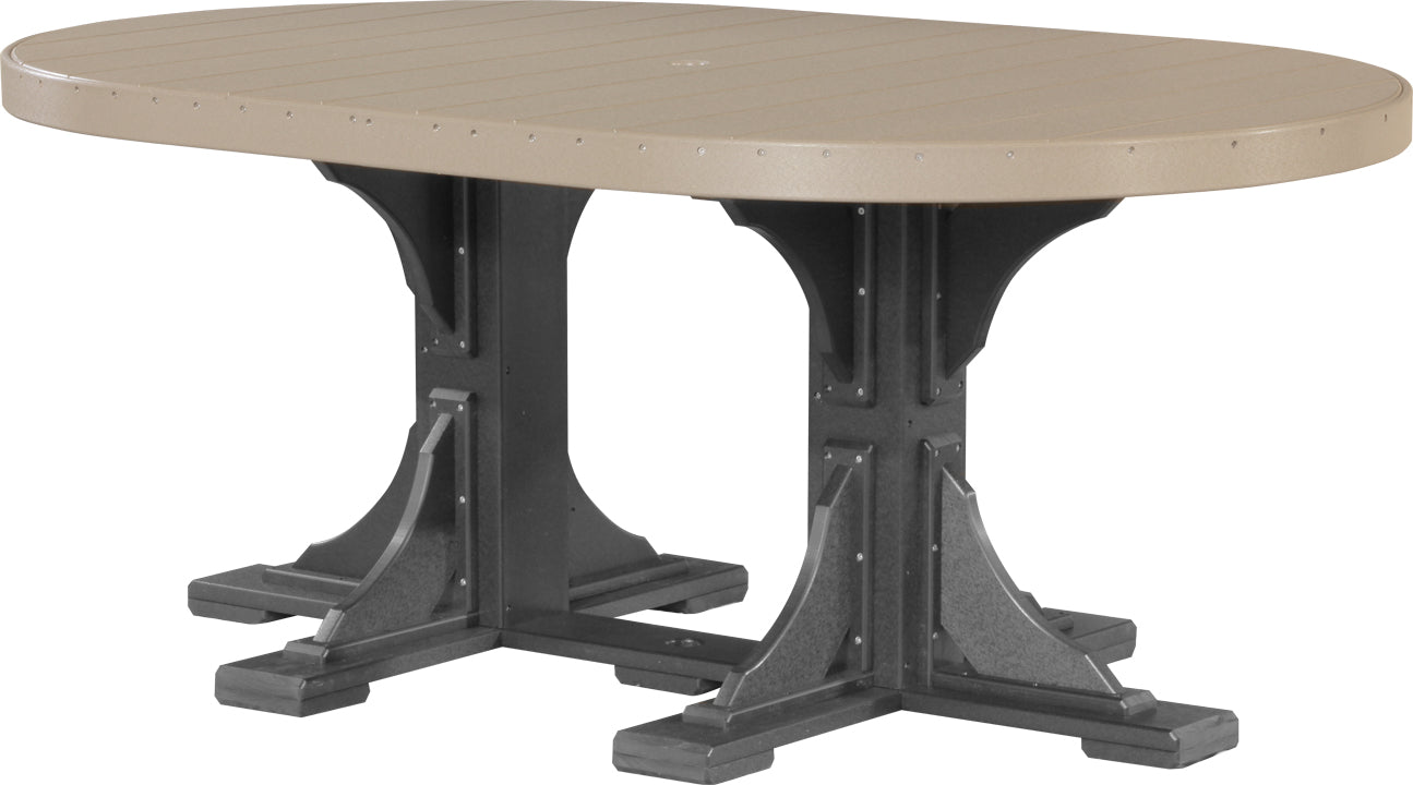 LuxCraft 4' x 6' Oval Dining Table Set with 4 Chairs - Perfect for Small Spaces, Kitchen, Breakfast Nook & Apartment Dining | Modern & Space-Saving Design