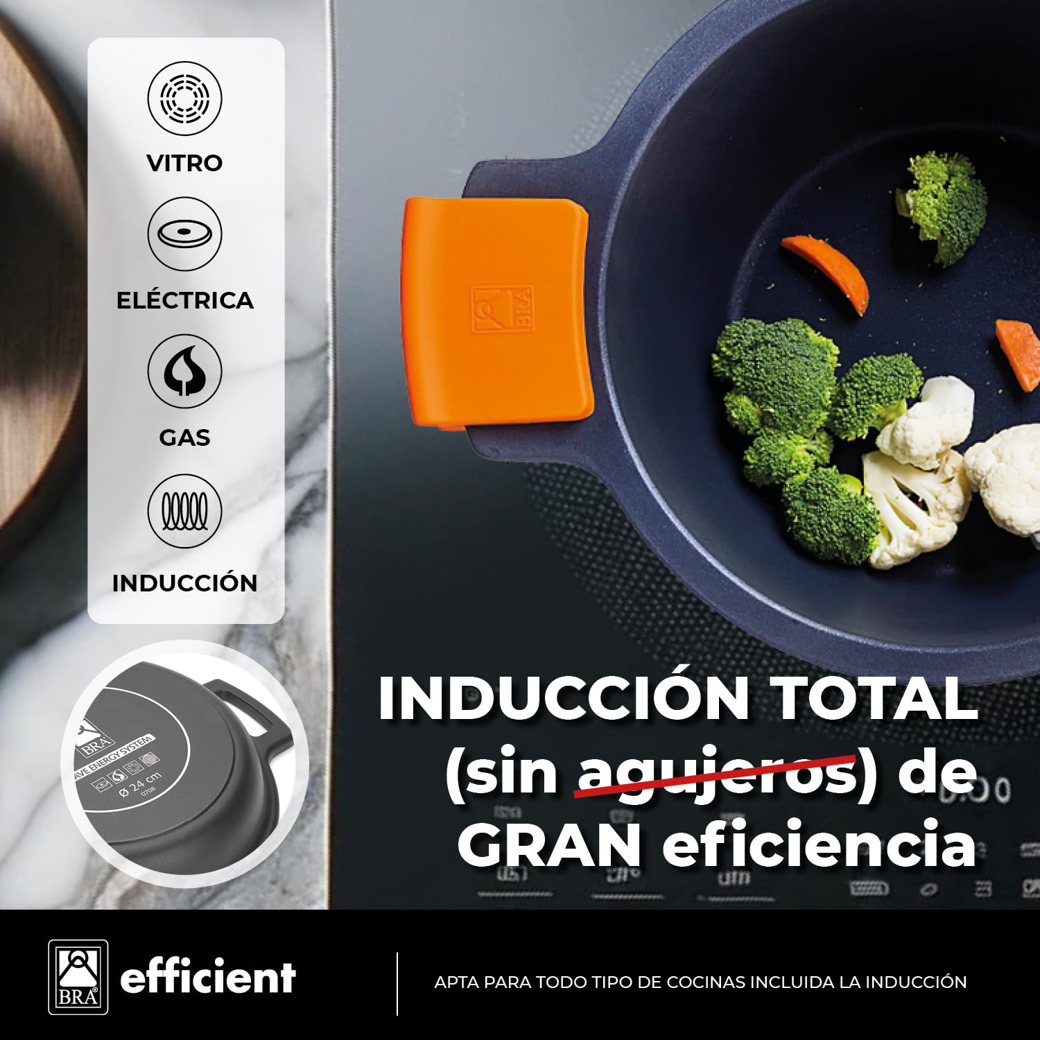 Premium 5-Piece Nonstick Cast Aluminum Cookware Set - Induction Compatible, Durable & Scratch-Resistant, Black - Perfect for Frying, Sautéing & Everyday Cooking [Amazon Exclusive]