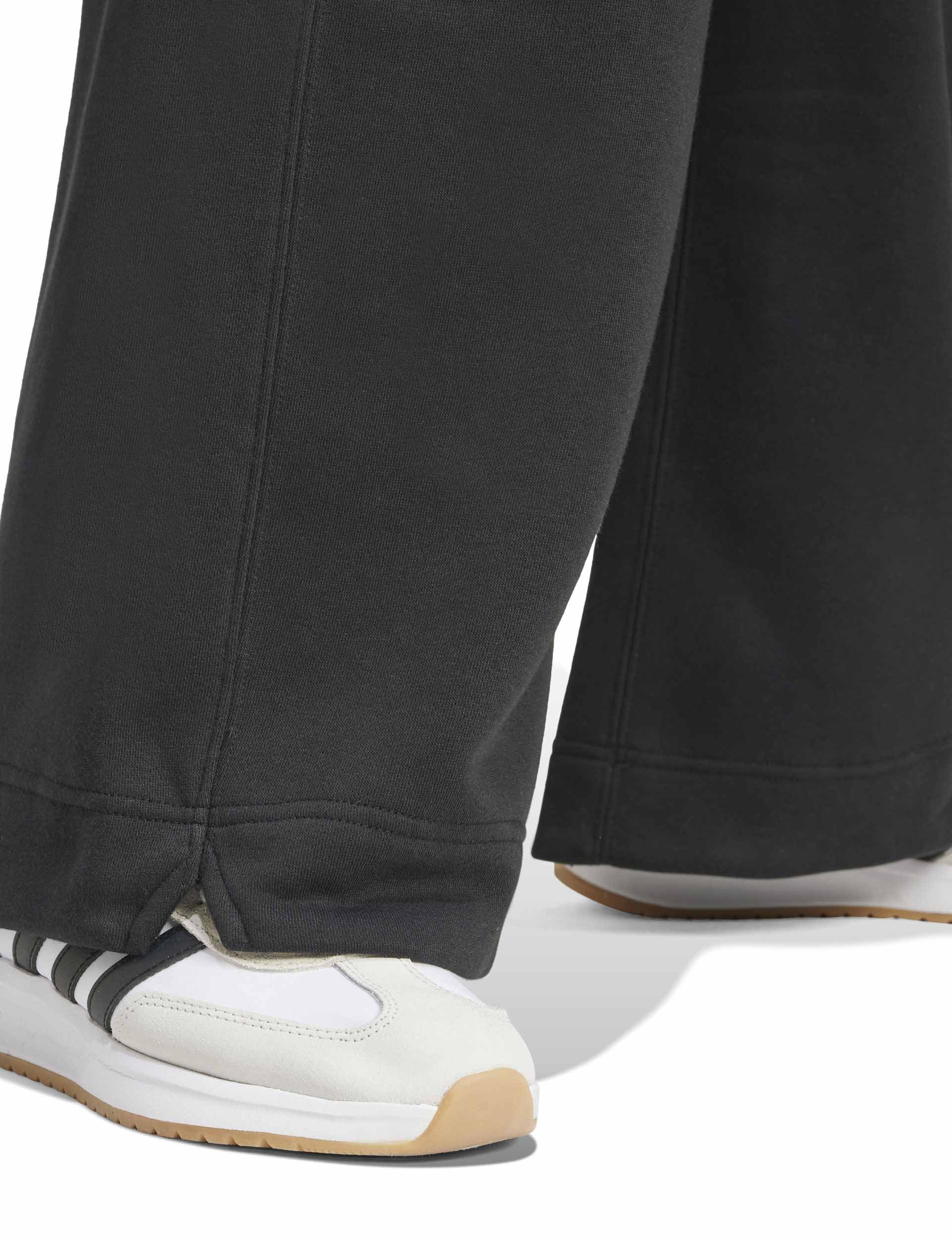ALL SZN Fleece Loose Wide Leg Pants for Women - Soft & Comfortable Winter Lounge Pants - Black Casual Sweatpants for Home, Yoga, and Relaxation
