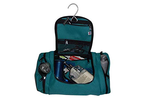 Premium Large Hanging Toiletry Bag for Travel & Shaving - Waterproof Cosmetic Organizer with Multiple Pockets - Made in USA - Perfect for Camping, Gym & Business Trips