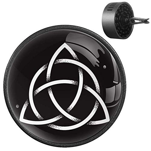 2Pcs Triquetra Dot Car Diffuser Decor - Aromatherapy Essential Oil Diffuser for Cars, Home & Office - Car Air Freshener Ornament with Spiritual Symbol Design for Relaxation & Stress Relief
