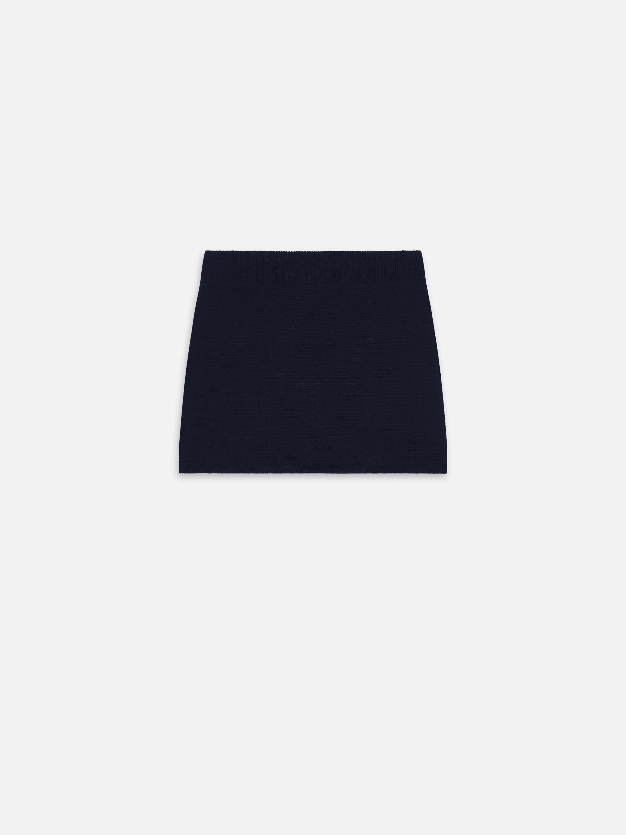 The Cruise Skirt - Dark Navy Blue Women's Midi Skirt for Travel, Vacation & Cruise Wear - Comfortable Stretchy A-Line Skirt for Summer Outfits