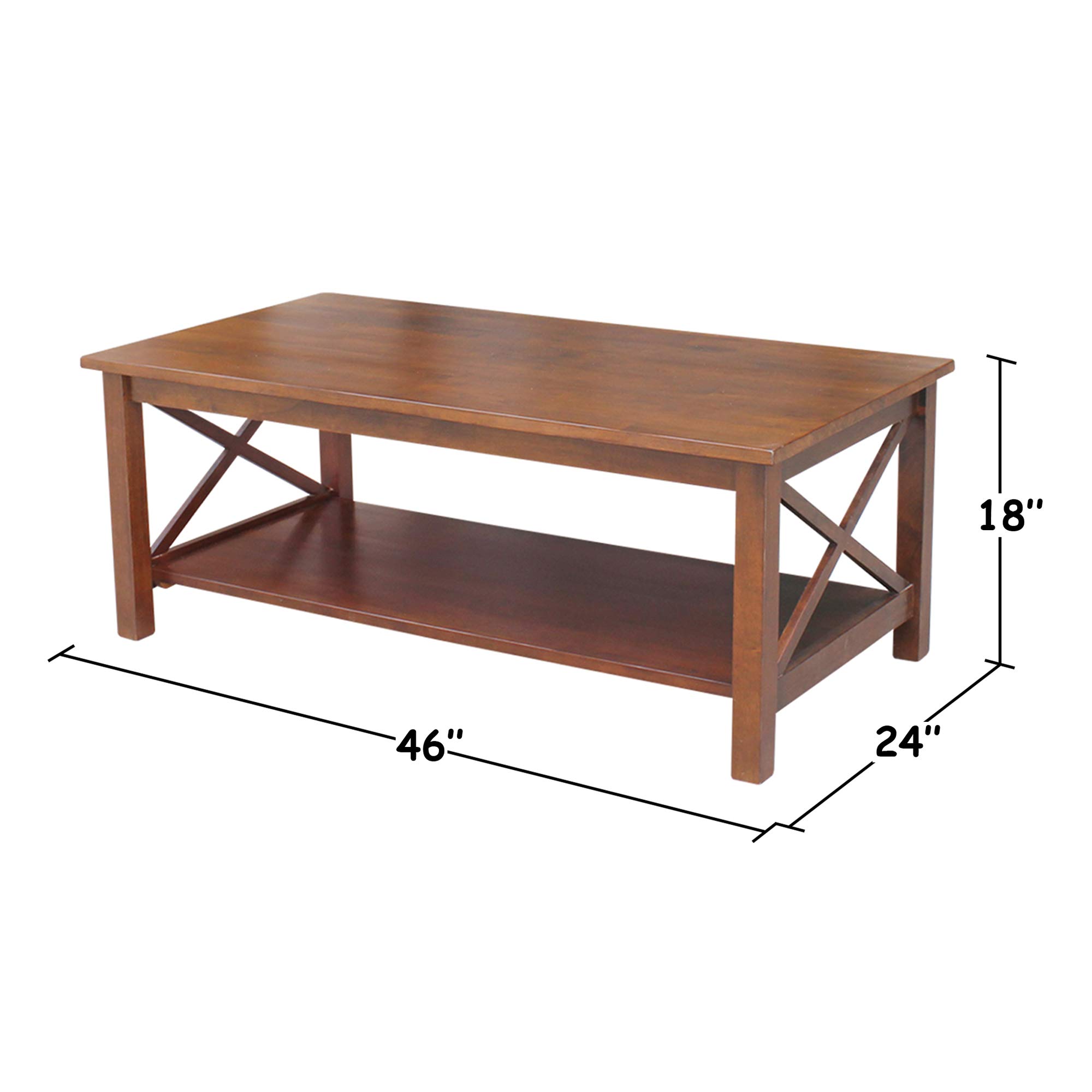 Modern Coffee Table - International Concepts - Stylish & Functional Living Room Furniture for Home Decor - Perfect for Living Room, Office, or Lounge Areas