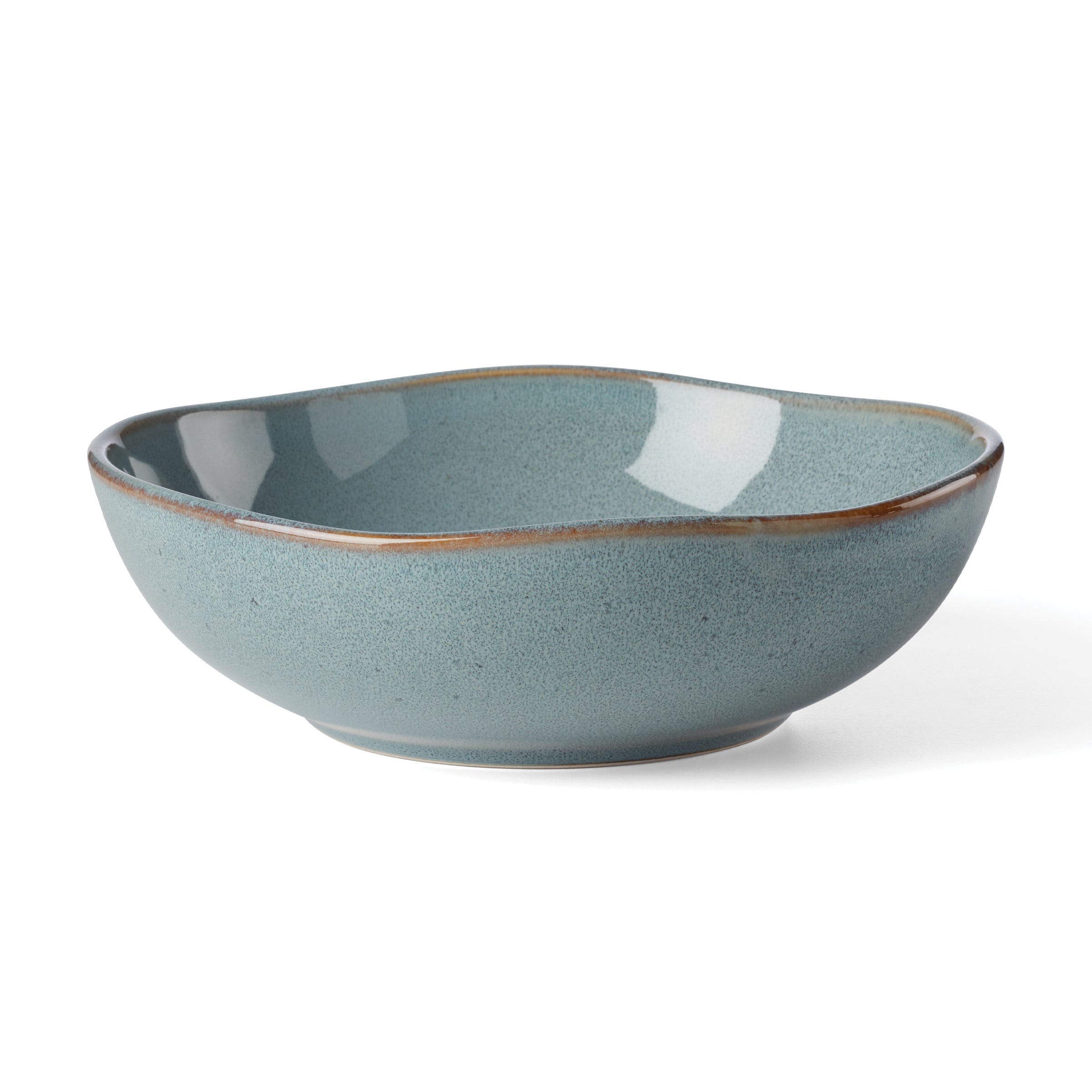 Premium Organic Shades Blue 12-Piece Dinnerware Set - Eco-Friendly Porcelain Plates & Bowls for Everyday Dining & Entertaining