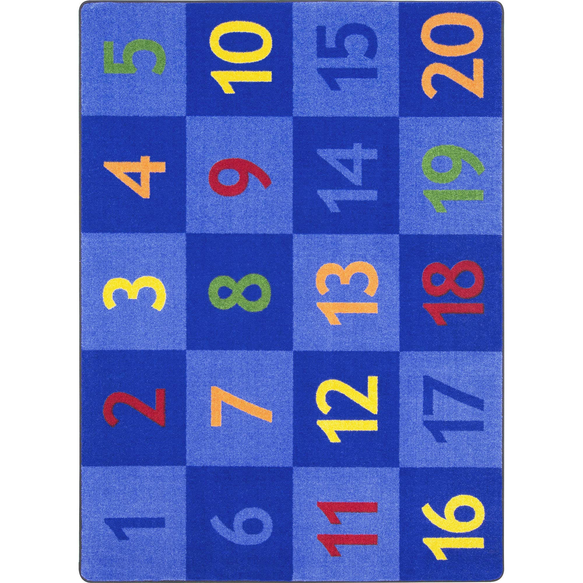 Joy Carpets Kid Essentials Time to Count Educational Area Rug - Multi-Color 7'8