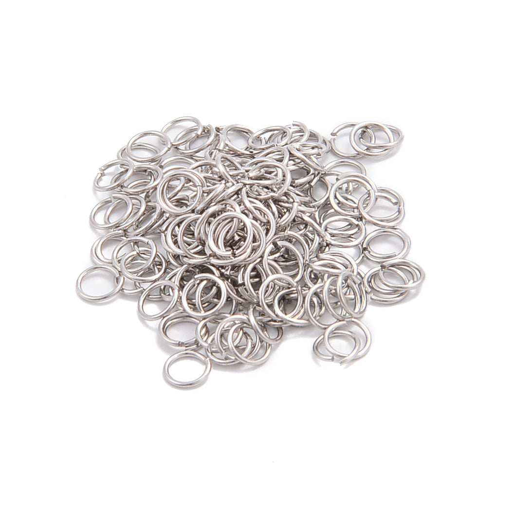 Premium 304 Stainless Steel Jump Rings - 4mm to 16mm (8 Sizes) - Durable & Rustproof Jewelry Making Supplies - Perfect for DIY Bracelets, Necklaces, Keychains & Craft Projects - Sold per Bag