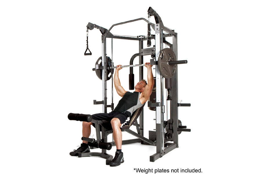 Marcy SM-4008 Smith Machine Home Gym - Full Body Workout Equipment for Strength Training | Perfect for Home Gym, Weight Lifting & Fitness Enthusiasts