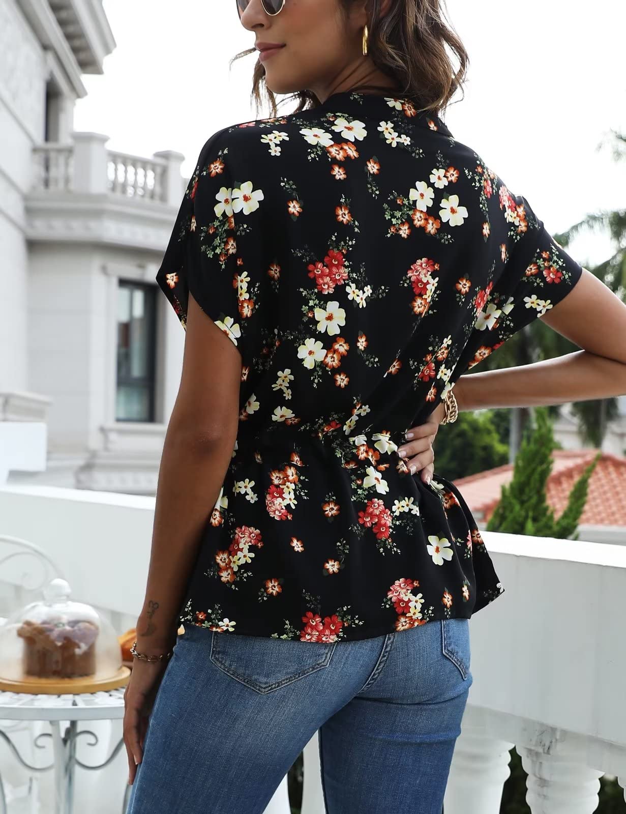 Women's Casual Peplum Button Down Blouse - Chiffon Summer Tops for Work & Dressy Occasions | Office Wear, Date Night & Business Meetings