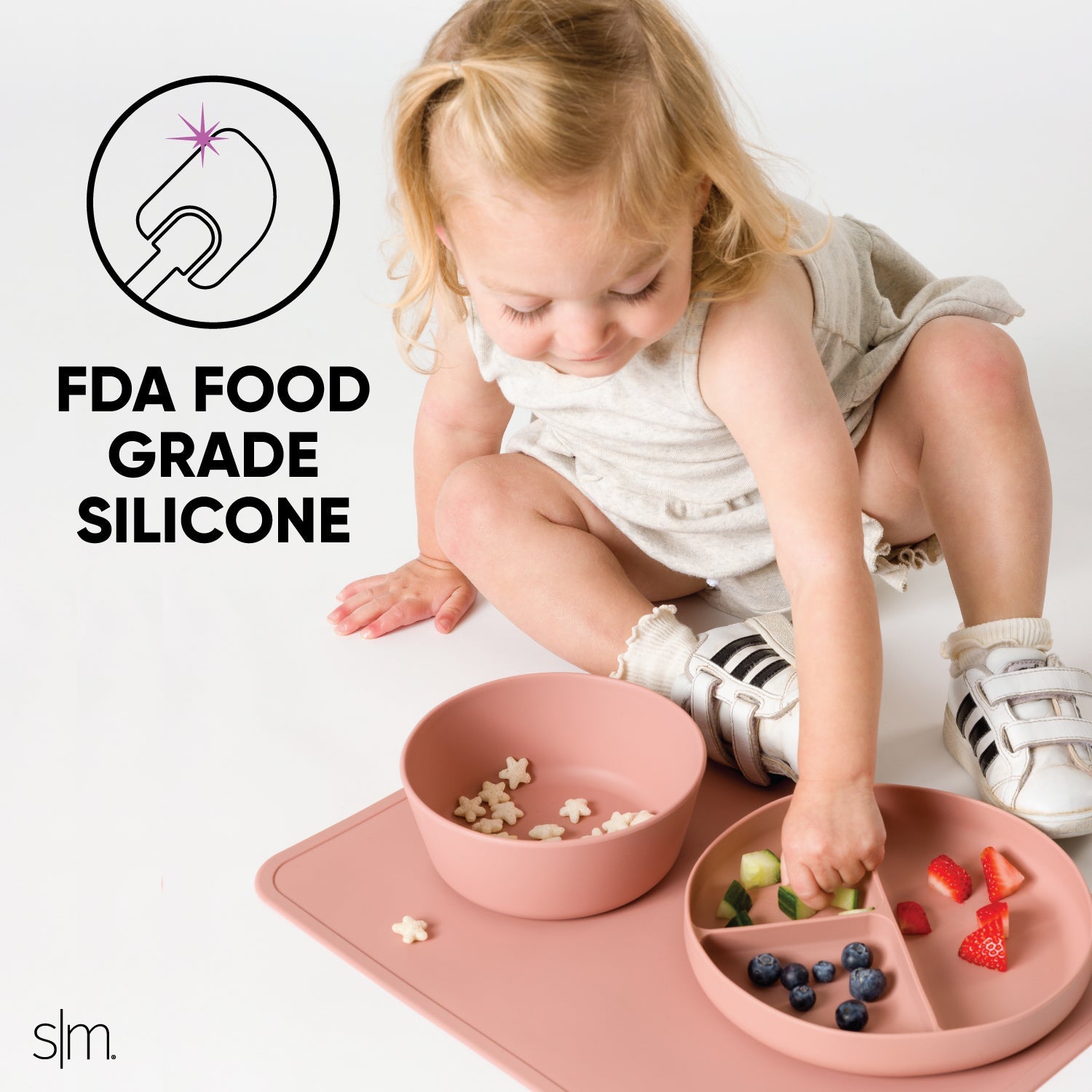 Non-Slip Piper Silicone Placemat Set of 4 - Heat Resistant, Waterproof Table Mats for Dining, Kids, Parties - Perfect for Home, Restaurant, Outdoor Picnics