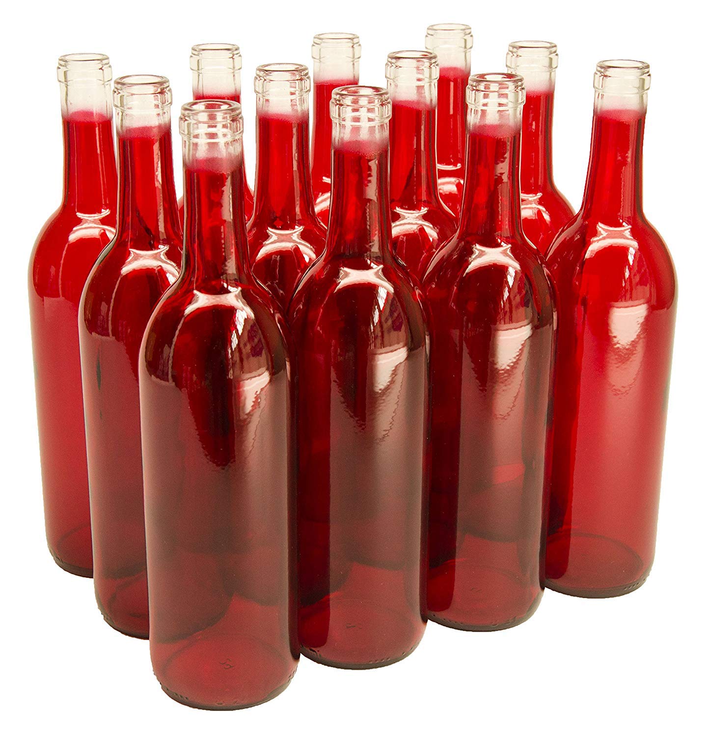 Premium 750ml Red Bordeaux Wine Bottles - Case of 12 | Perfect for Gifts, Dinner Parties & Wine Cellar Storage