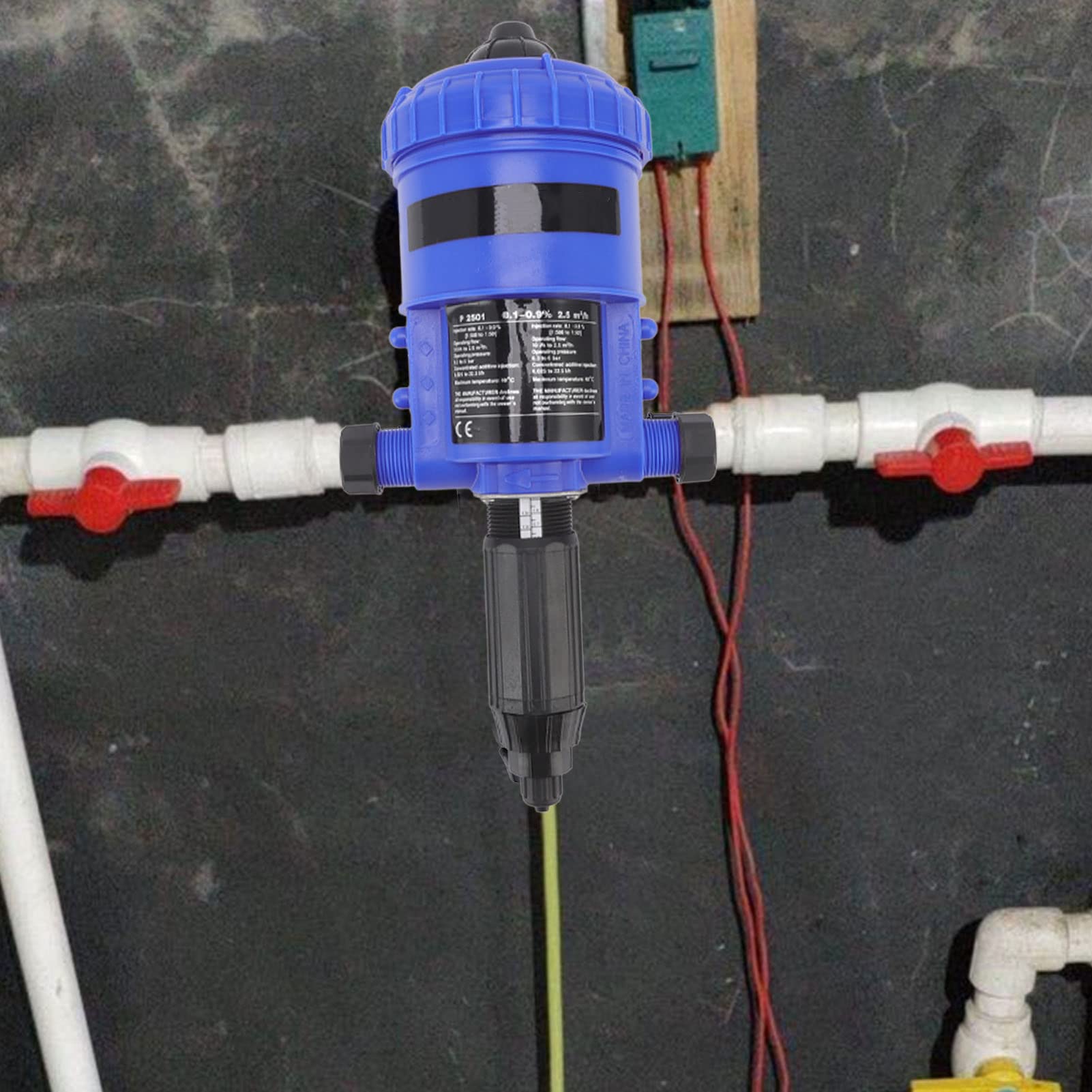 EVTSCAN 0.1%-0.9% Adjustable Automatic Proportional Fertilizer Injector | G3/4 Water Powered Dosing Pump | for Garden, Landscape & Greenhouse Drip Irrigation | Perfect for Hydroponics, Lawn Care & Agricultural Fertilization Systems