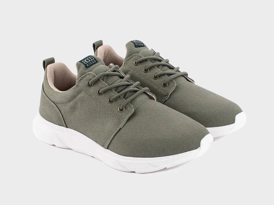 Explorer V2 Men's Vegan Hemp Sneakers - Eco-Friendly Dark Green Running Shoes for Outdoor Activities & Casual Wear