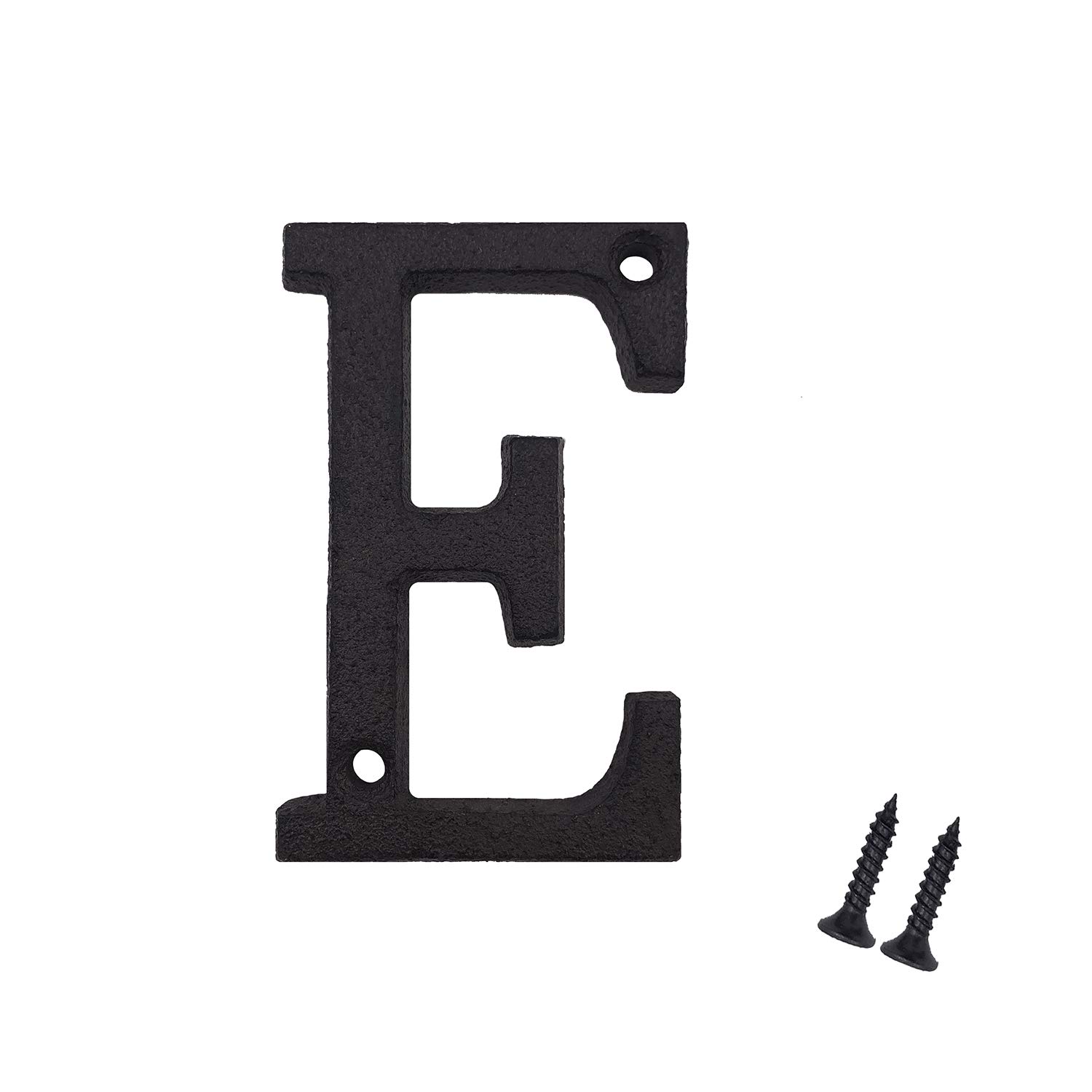 3 Inch Cast Iron House Letters - Mailbox & Home Address Letter 'E' - Durable Outdoor Decor for Mailboxes, Doors & Porches