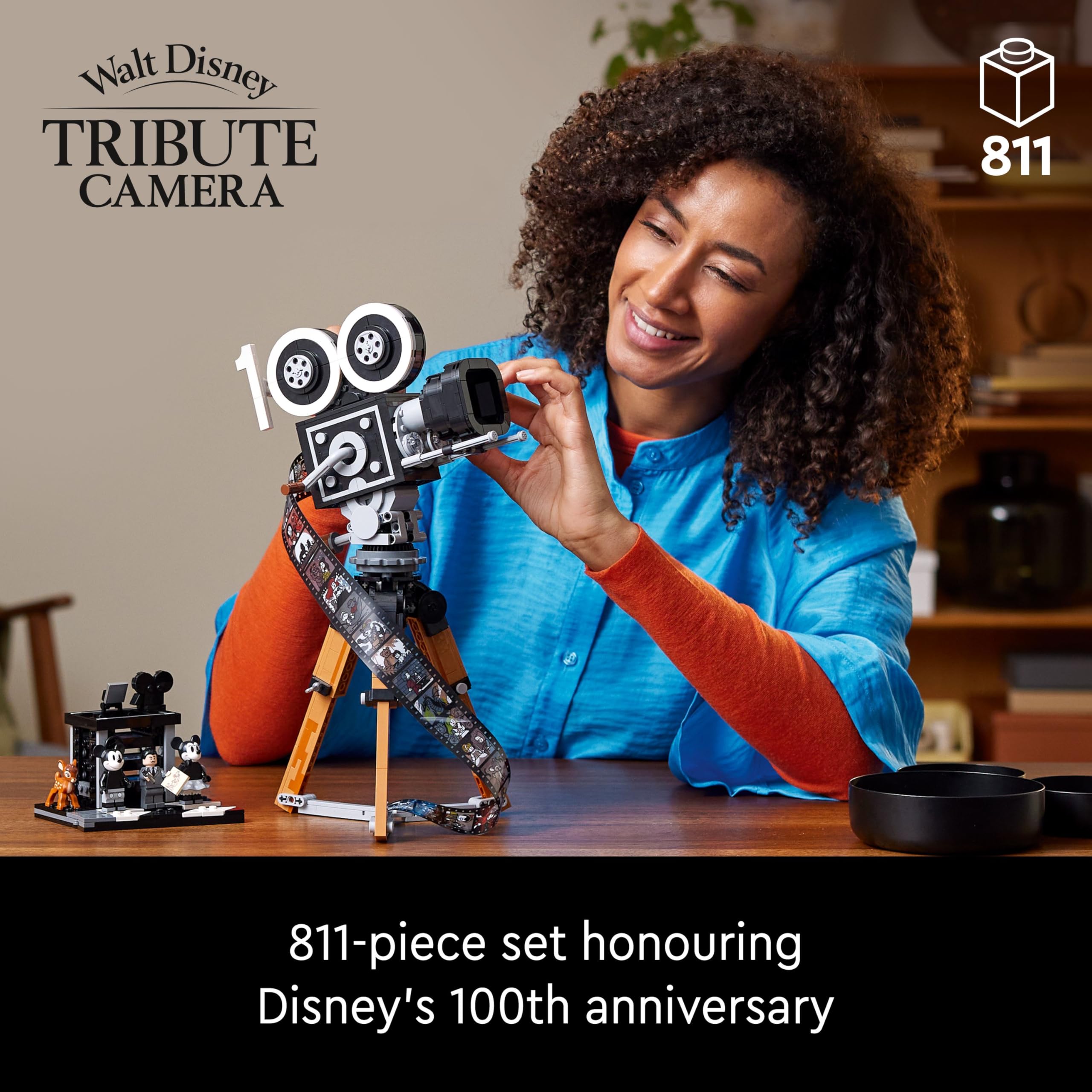 LEGO Disney Walt Disney Tribute Camera Building Set 43230 - Collectible Disney Fan Gift for Adults, Creative Play & Display, Perfect for Disney Enthusiasts & Home Decor