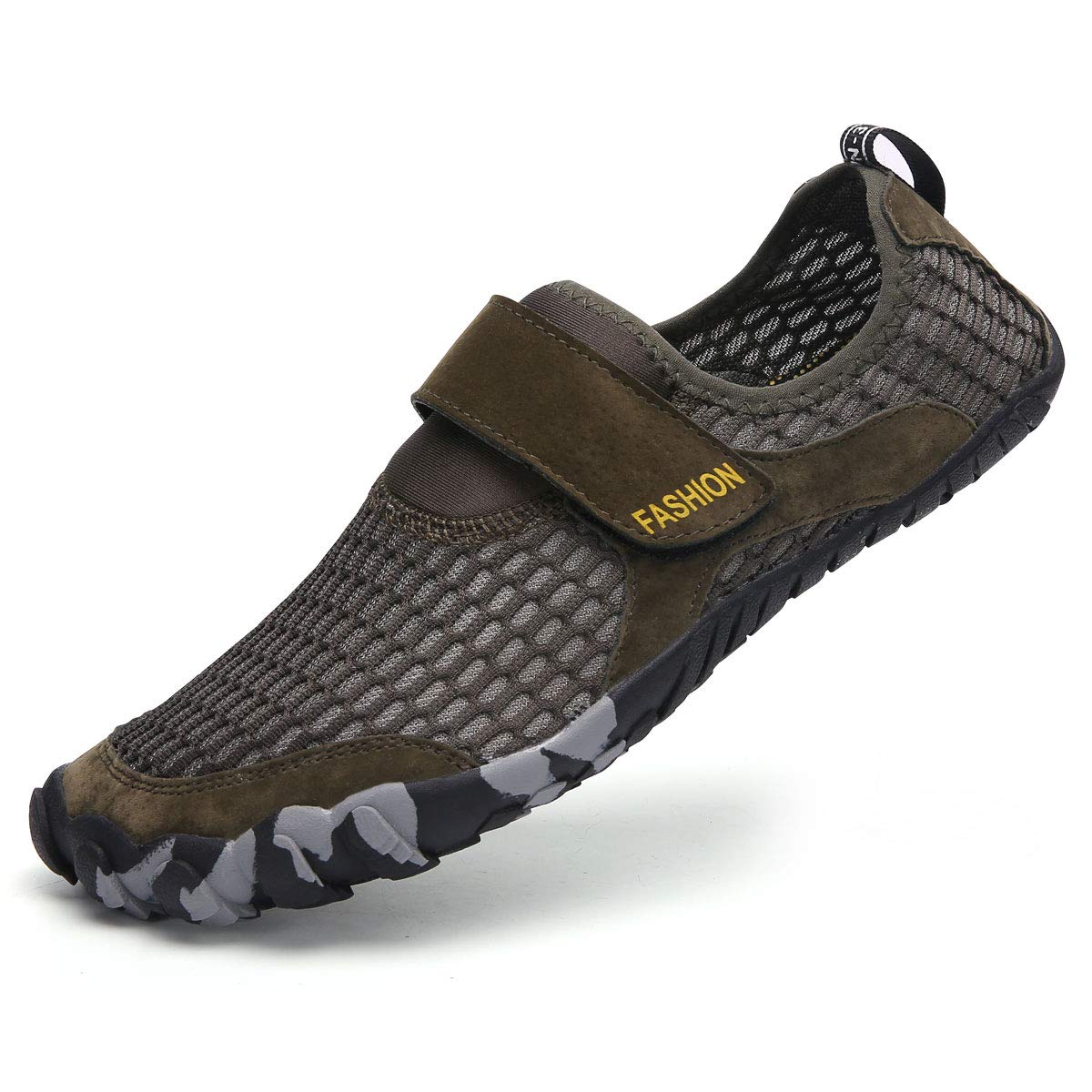 CHICLOVEY Men's Quick Dry Water Shoes - Breathable Mesh Slip On Aqua Sneakers for Swimming, Beach, Pool & Water Sports | Lightweight Athletic Shoes for Men