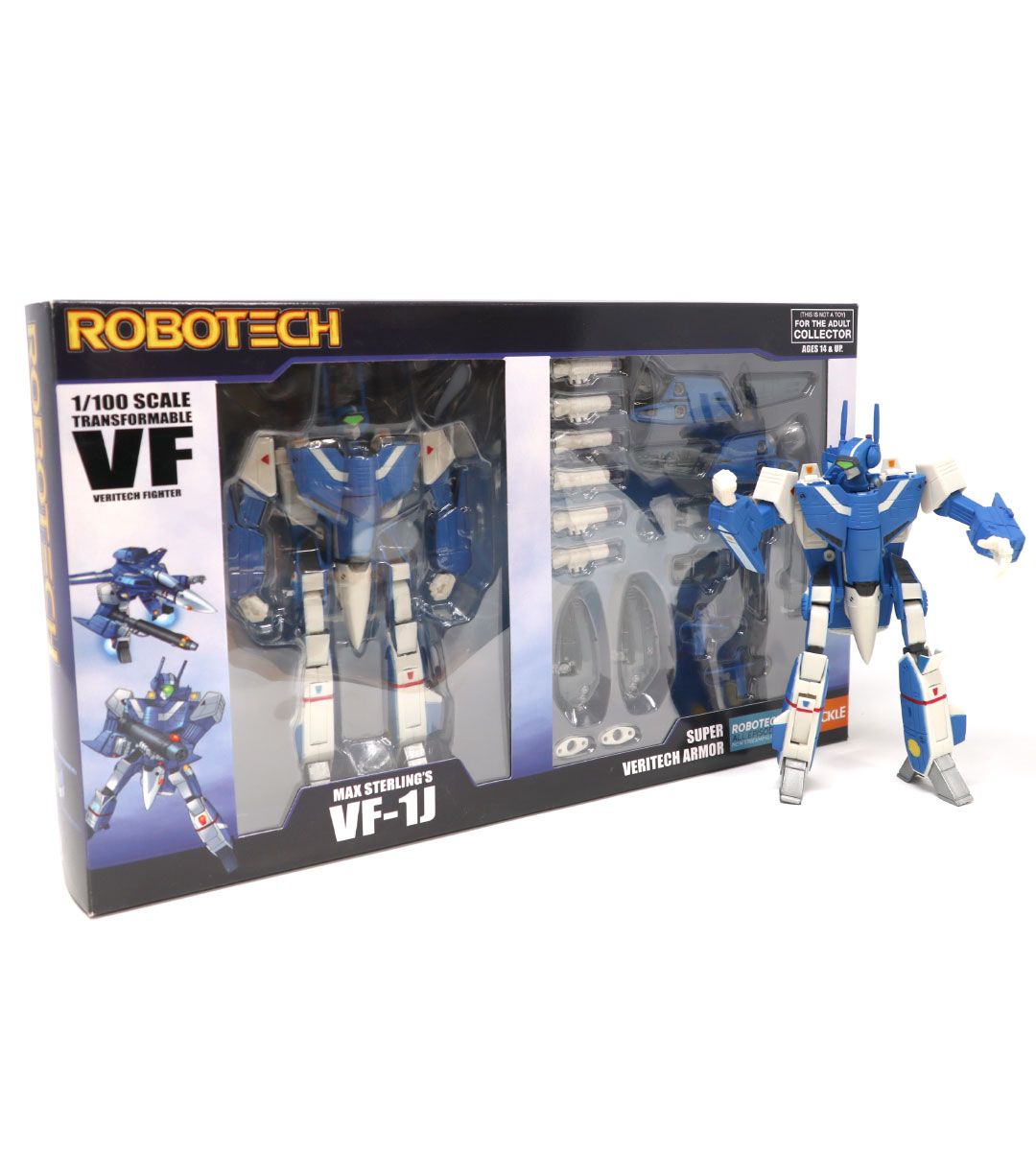 1/100 Scale Max Sterling's VF-1J Super Veritech Armor Model Kit - Robotech Collectible for Anime Fans - Perfect for Display, Gifts & Cosplay Props