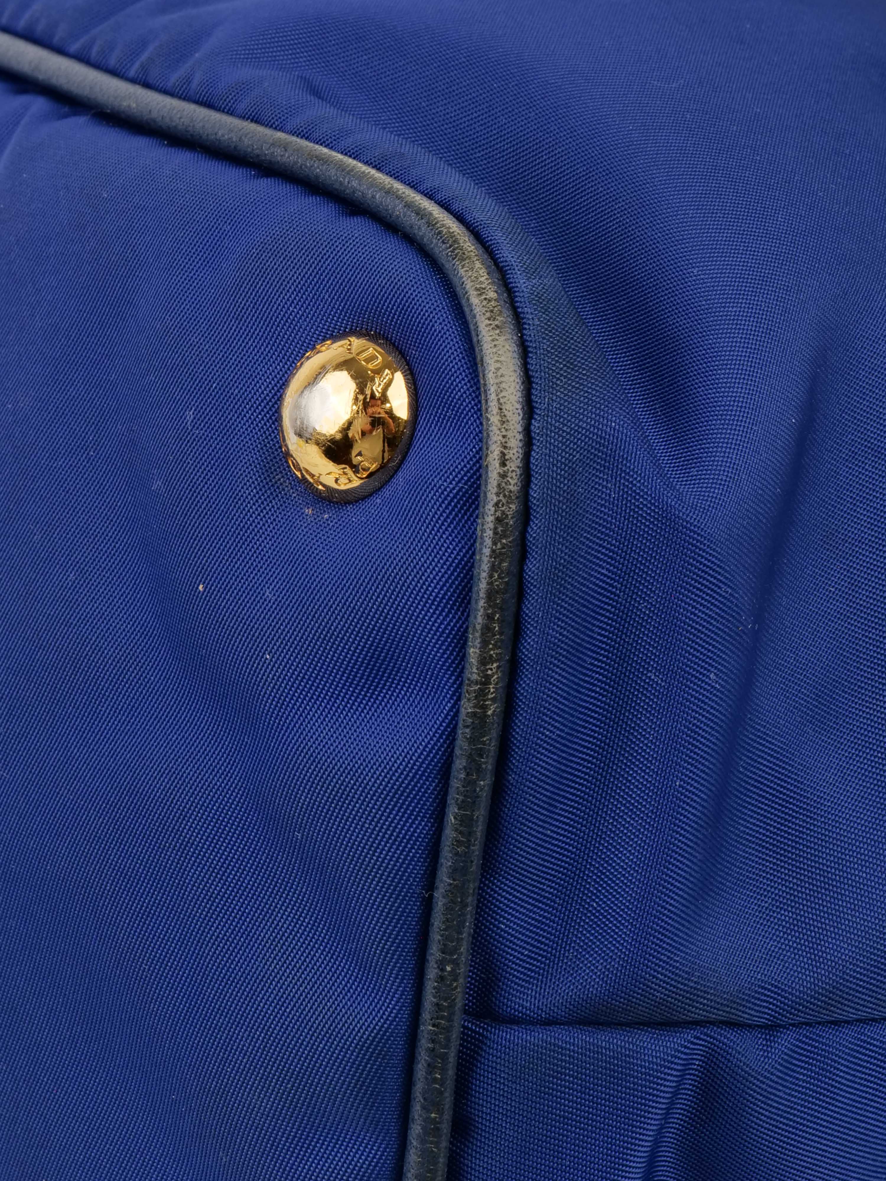 Prada Blue Nylon Tote Bag for Women - Luxury Designer Handbag for Work, Travel & Everyday Use
