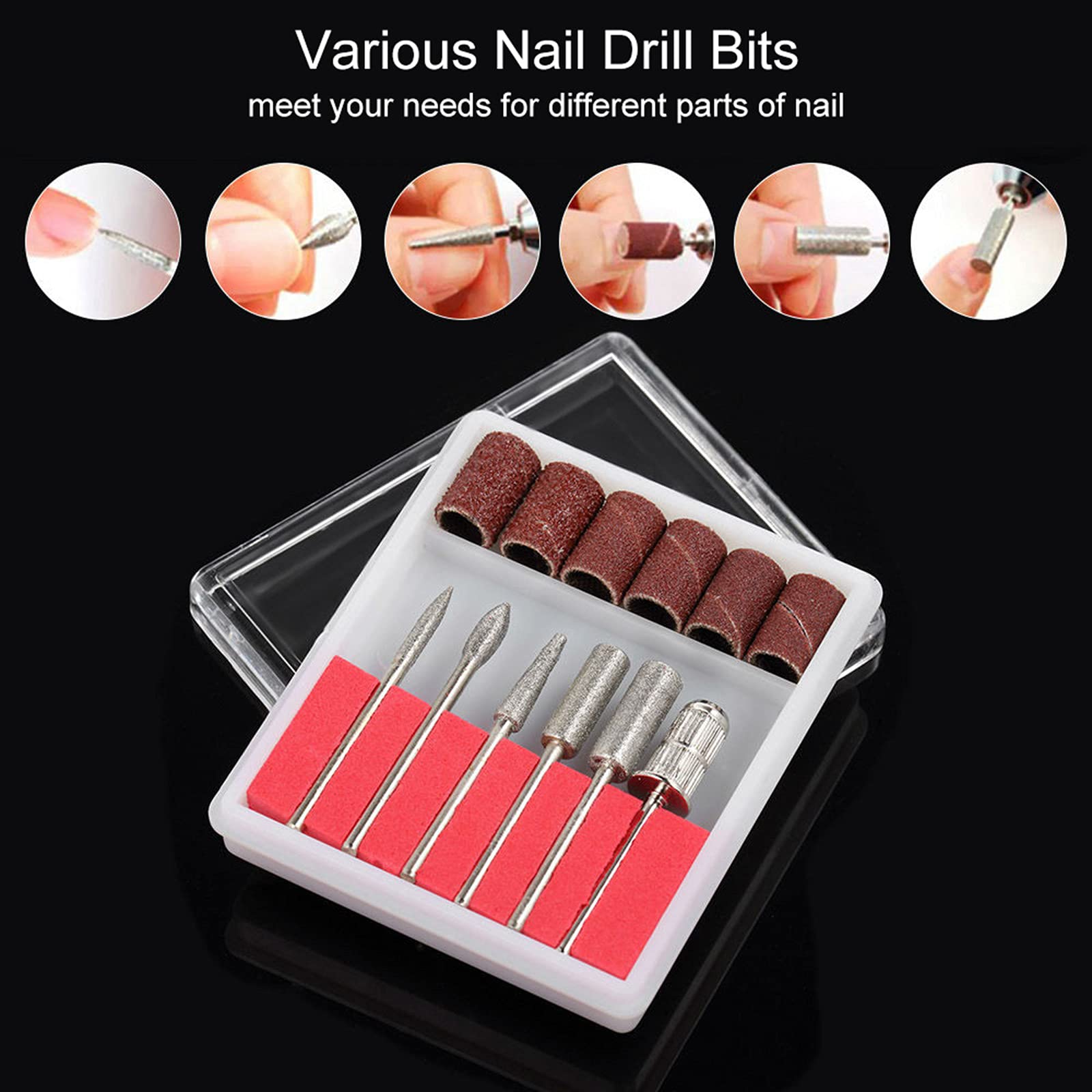 35000RPM Electric Nail Drill Machine with Foot Pedal & Pen Holder - Professional Acrylic Nail File Kit for Manicure, Pedicure, Nail Art & Gel Polish Removal - Perfect for Salon & Home Use (White, UK Plug) - Layfoo