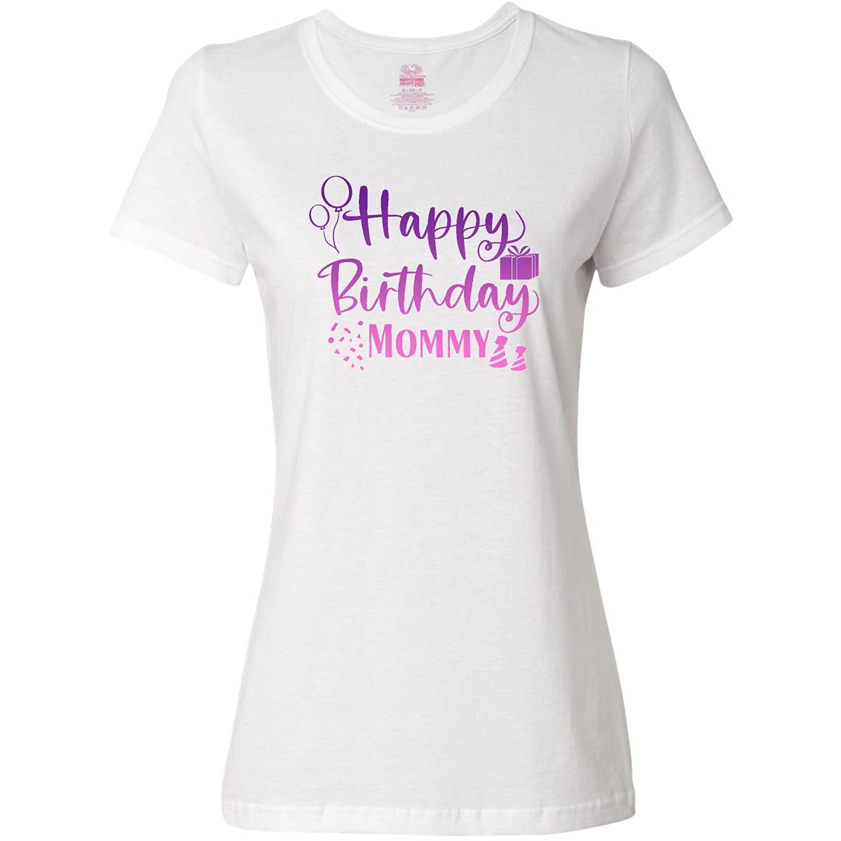 Purple Happy Birthday Mommy Women's T-Shirt | Comfortable Cotton Tee for Women | Perfect Gift for Mother's Day & Birthday Celebrations