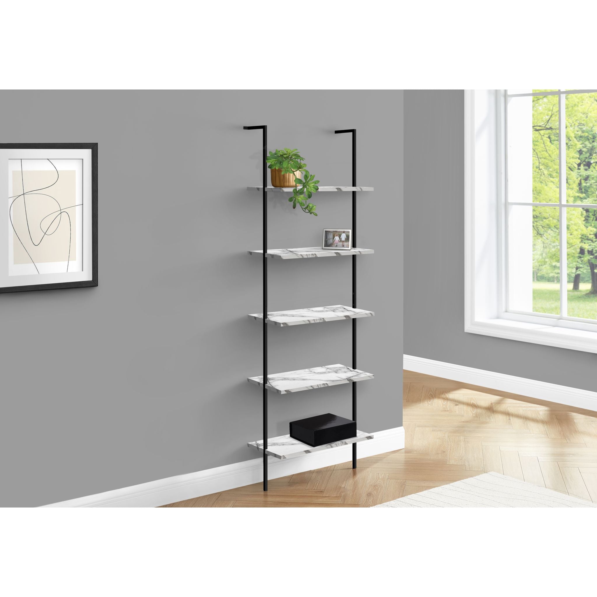Brea Book Shelf - Brown & Black Wooden Bookshelf for Home, Office & Library - Stylish Storage Solution for Books, Decor & More