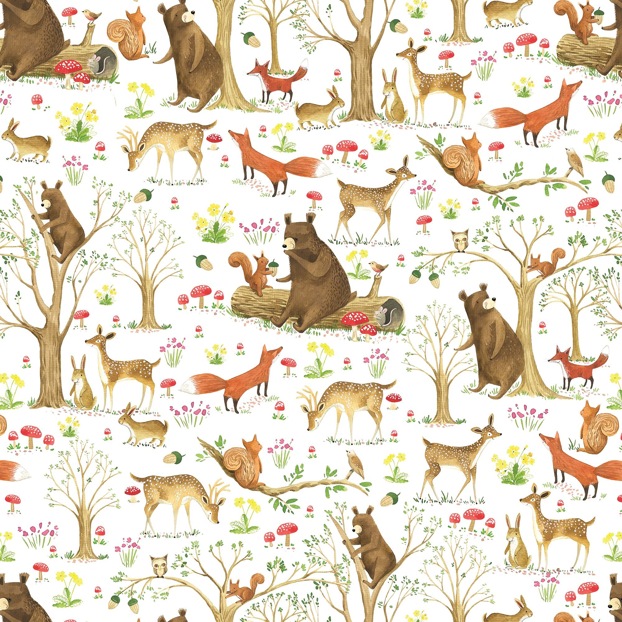 Jillson Roberts Bulk Gift Wrapping Paper - Fairytale Forest Design, 417 Feet x 30 Inches (1/2 Ream) - Perfect for Christmas, Birthday, Wedding & Holiday Gift Wrapping